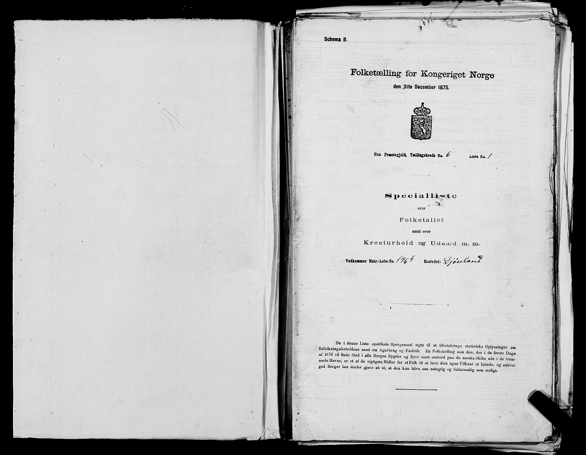 SAST, 1875 census for 1119P Hå, 1875, p. 621