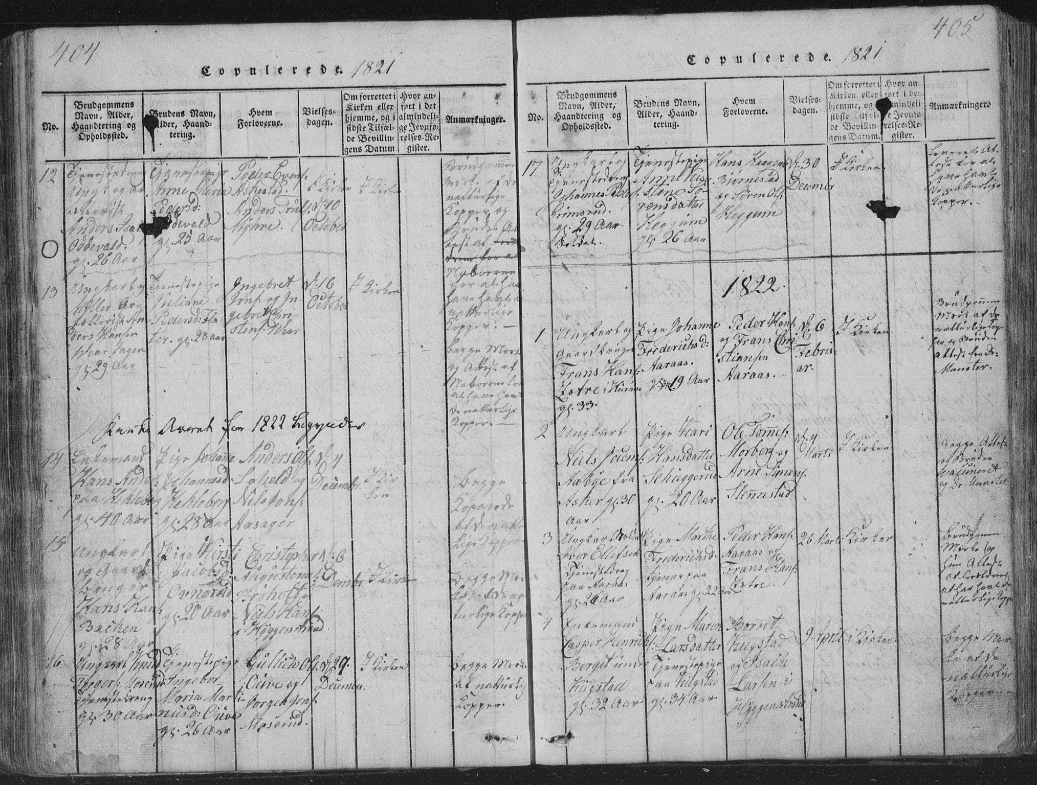 Røyken kirkebøker, SAKO/A-241/G/Ga/L0003: Parish register (copy) no. 3, 1814-1856, p. 404-405