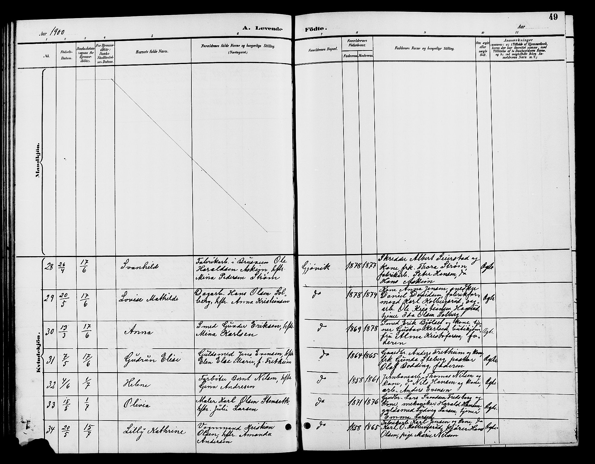 Vardal prestekontor, AV/SAH-PREST-100/H/Ha/Hab/L0009: Parish register (copy) no. 9, 1894-1902, p. 49