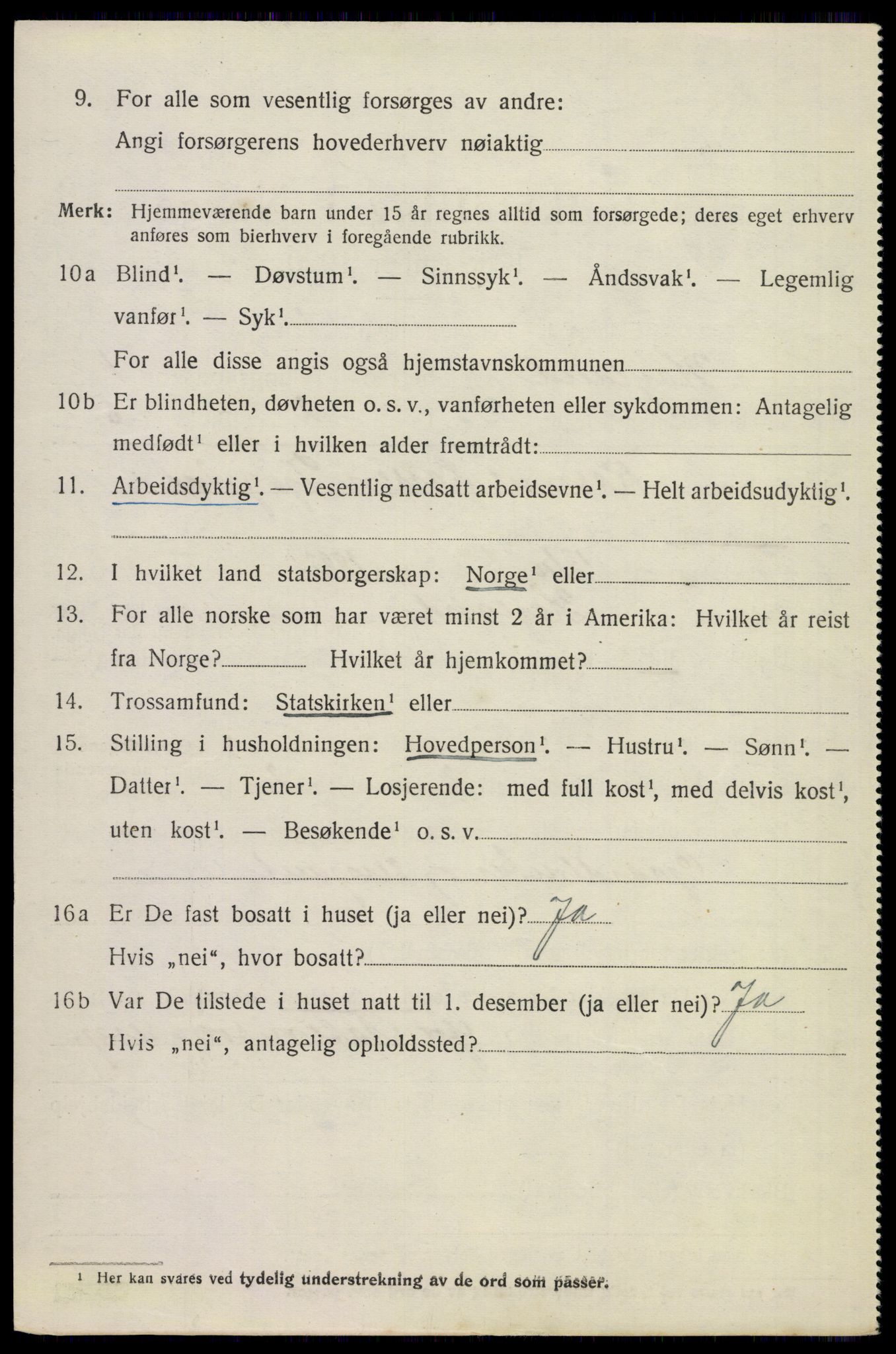 SAST, 1920 census for Høyland, 1920, p. 2439