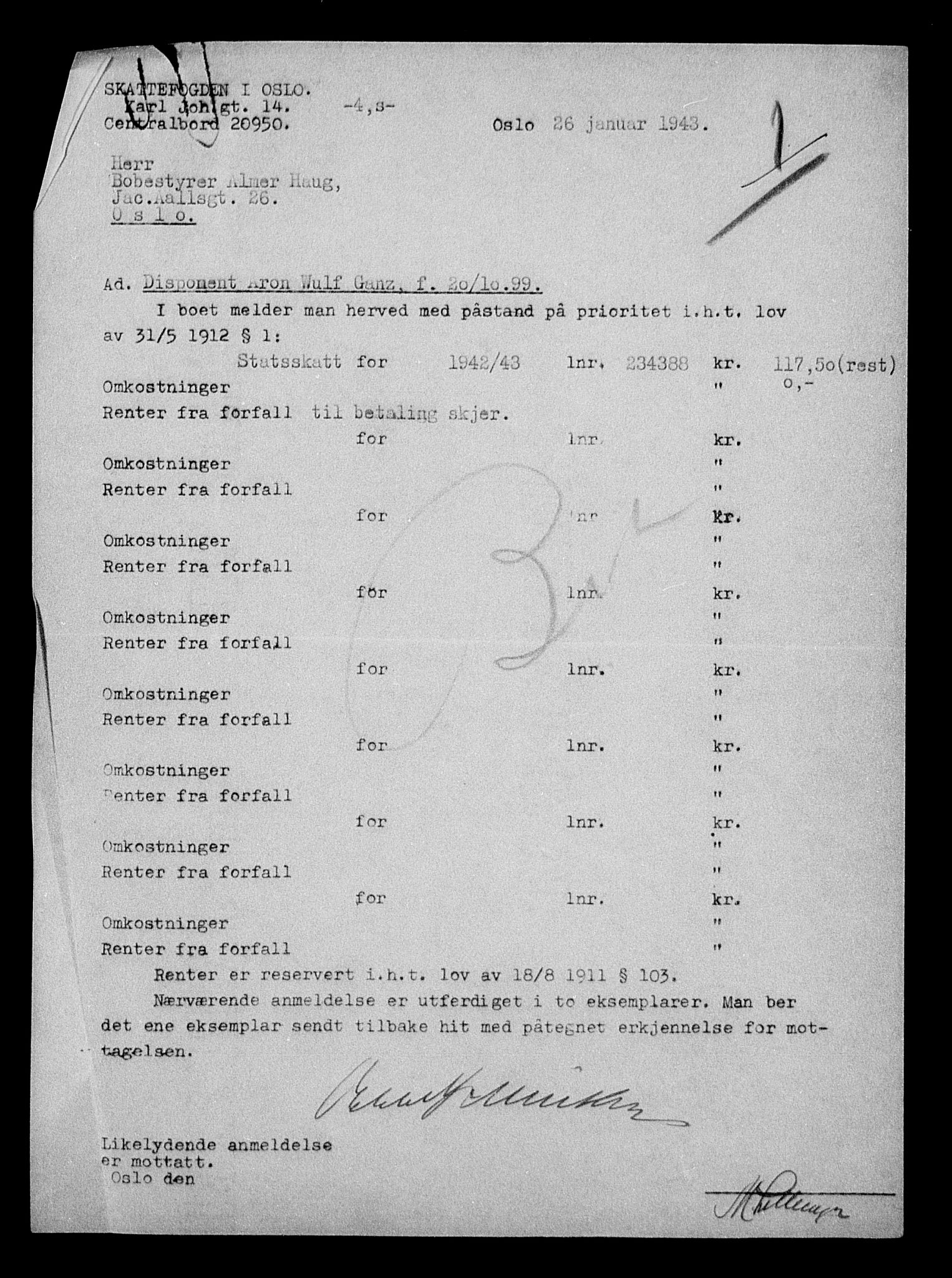 Justisdepartementet, Tilbakeføringskontoret for inndratte formuer, AV/RA-S-1564/H/Hc/Hcc/L0936: --, 1945-1947, p. 777