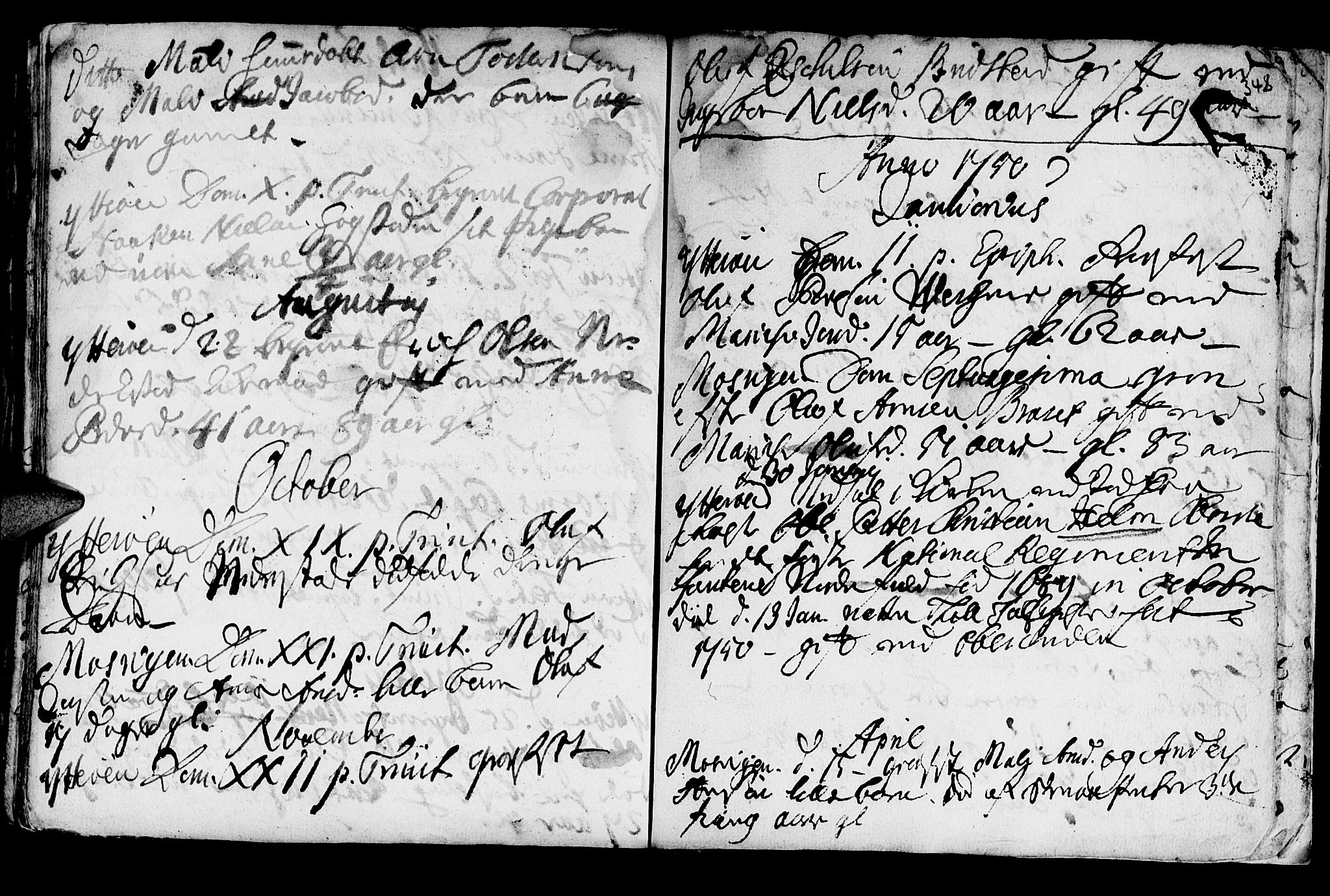 Ministerialprotokoller, klokkerbøker og fødselsregistre - Nord-Trøndelag, AV/SAT-A-1458/722/L0215: Parish register (official) no. 722A02, 1718-1755, p. 348