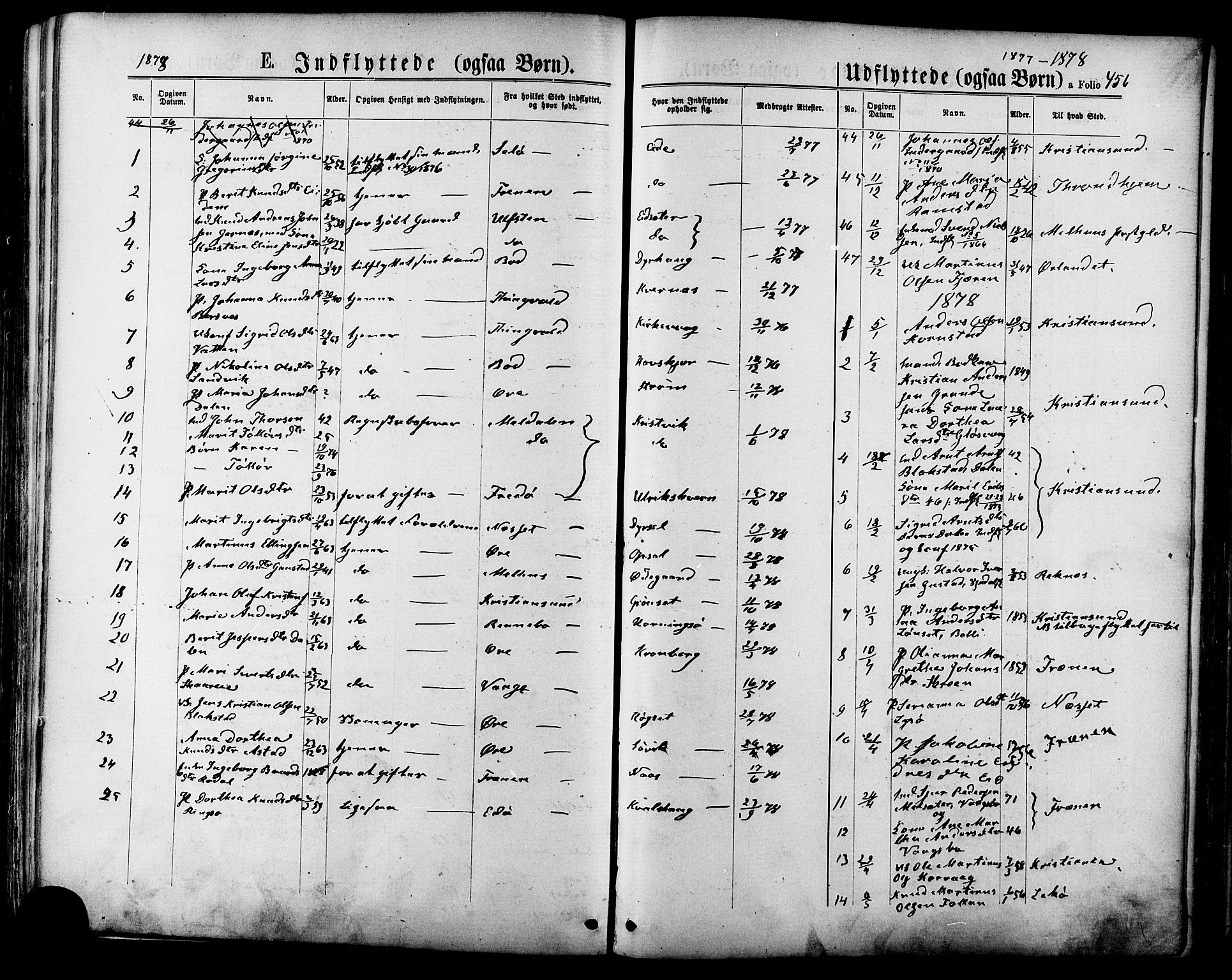 Ministerialprotokoller, klokkerbøker og fødselsregistre - Møre og Romsdal, SAT/A-1454/568/L0805: Parish register (official) no. 568A12 /1, 1869-1884, p. 456