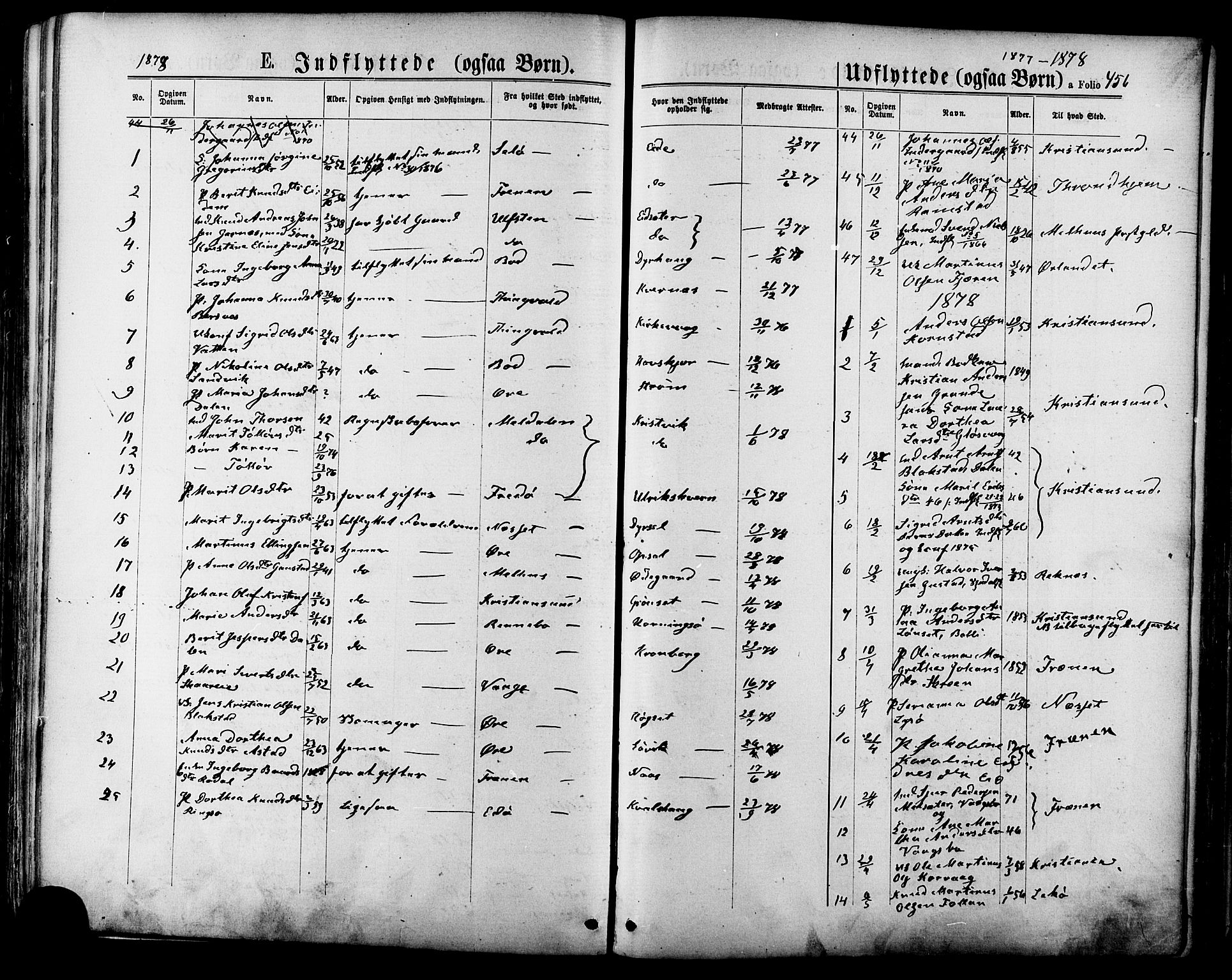 Ministerialprotokoller, klokkerbøker og fødselsregistre - Møre og Romsdal, AV/SAT-A-1454/568/L0805: Parish register (official) no. 568A12 /1, 1869-1884, p. 456