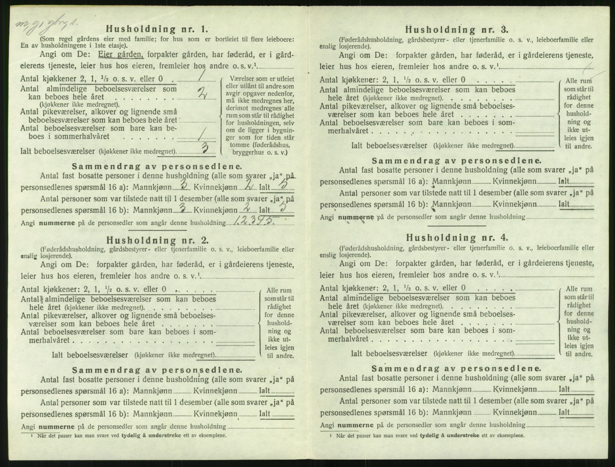 SAT, 1920 census for Aukra, 1920, p. 910