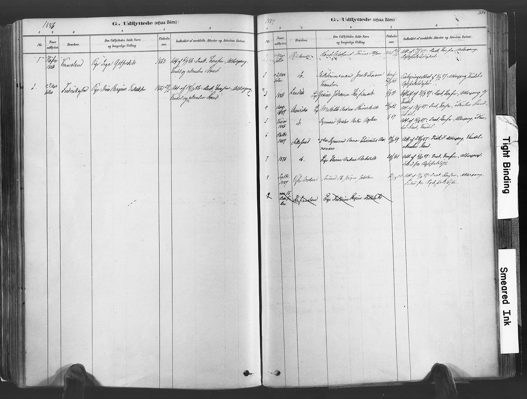 Høvåg sokneprestkontor, AV/SAK-1111-0025/F/Fa/L0005: Parish register (official) no. A 5, 1878-1893, p. 358