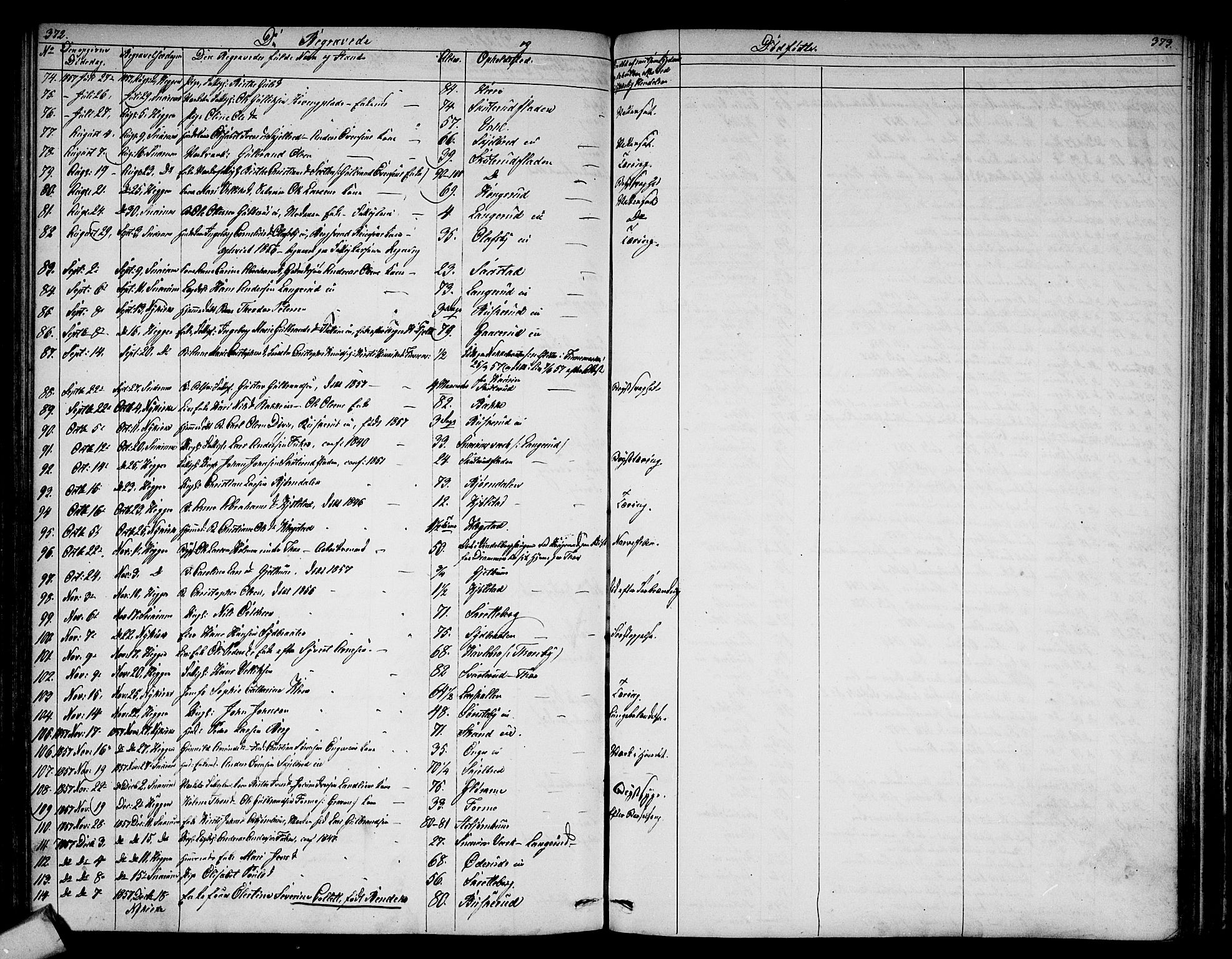 Modum kirkebøker, AV/SAKO-A-234/G/Ga/L0006: Parish register (copy) no. I 6, 1854-1868, p. 372-373