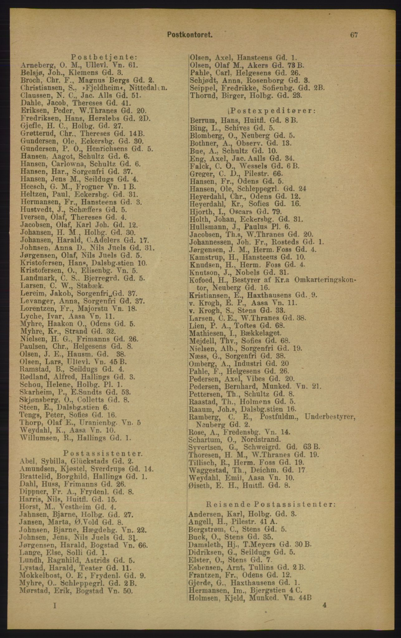 Kristiania/Oslo adressebok, PUBL/-, 1906, p. 67