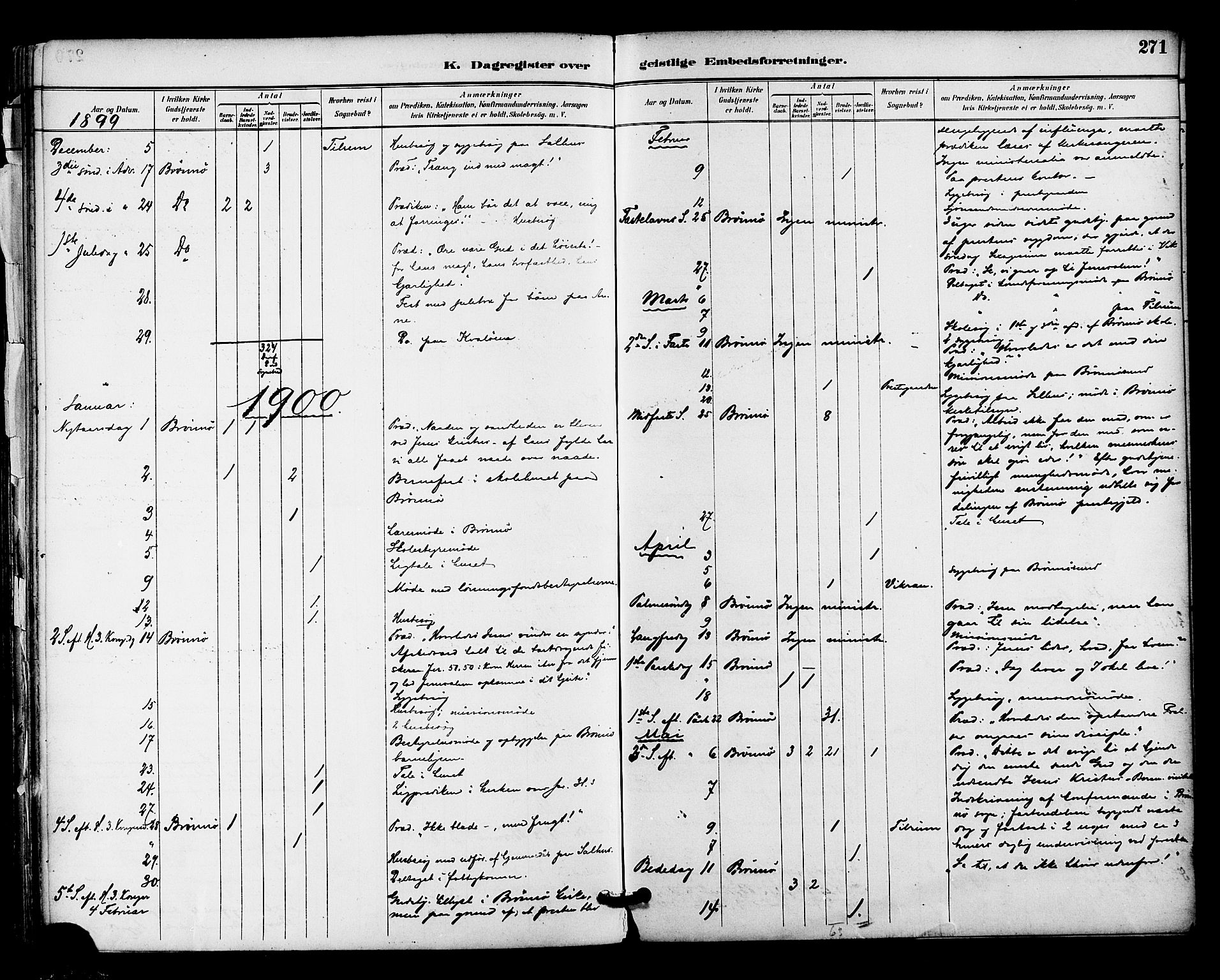 Ministerialprotokoller, klokkerbøker og fødselsregistre - Nordland, SAT/A-1459/813/L0200: Parish register (official) no. 813A10, 1886-1900, p. 271
