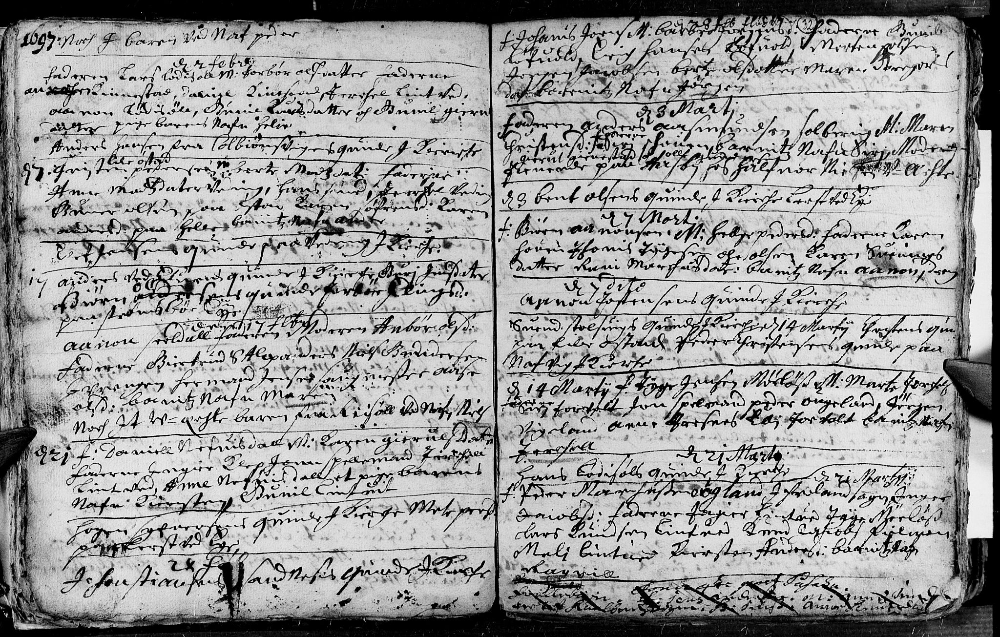 Øyestad sokneprestkontor, AV/SAK-1111-0049/F/Fa/L0002: Parish register (official) no. A 2, 1692-1722, p. 32