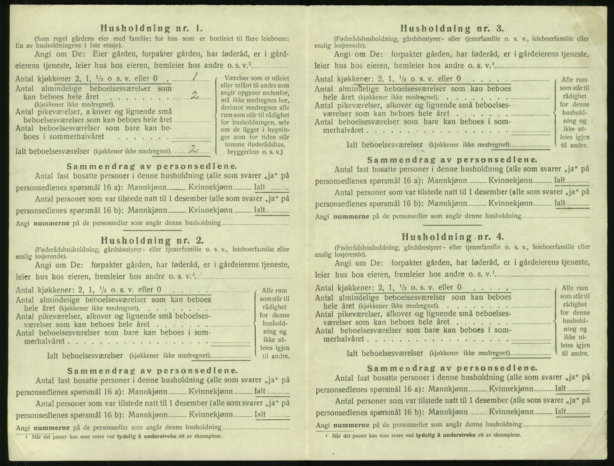 SAT, 1920 census for Sylte, 1920, p. 272