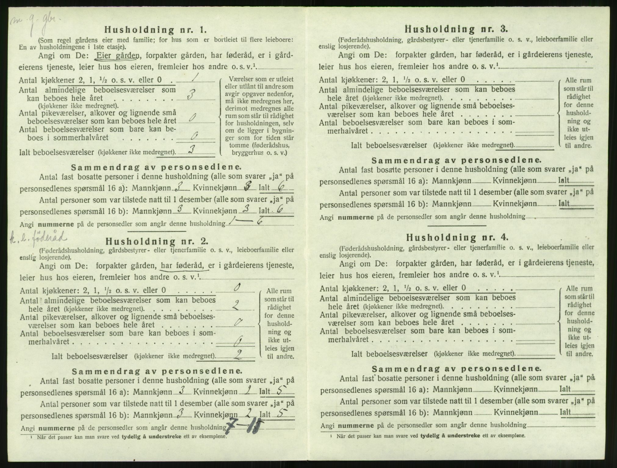 SAT, 1920 census for Ulstein, 1920, p. 437