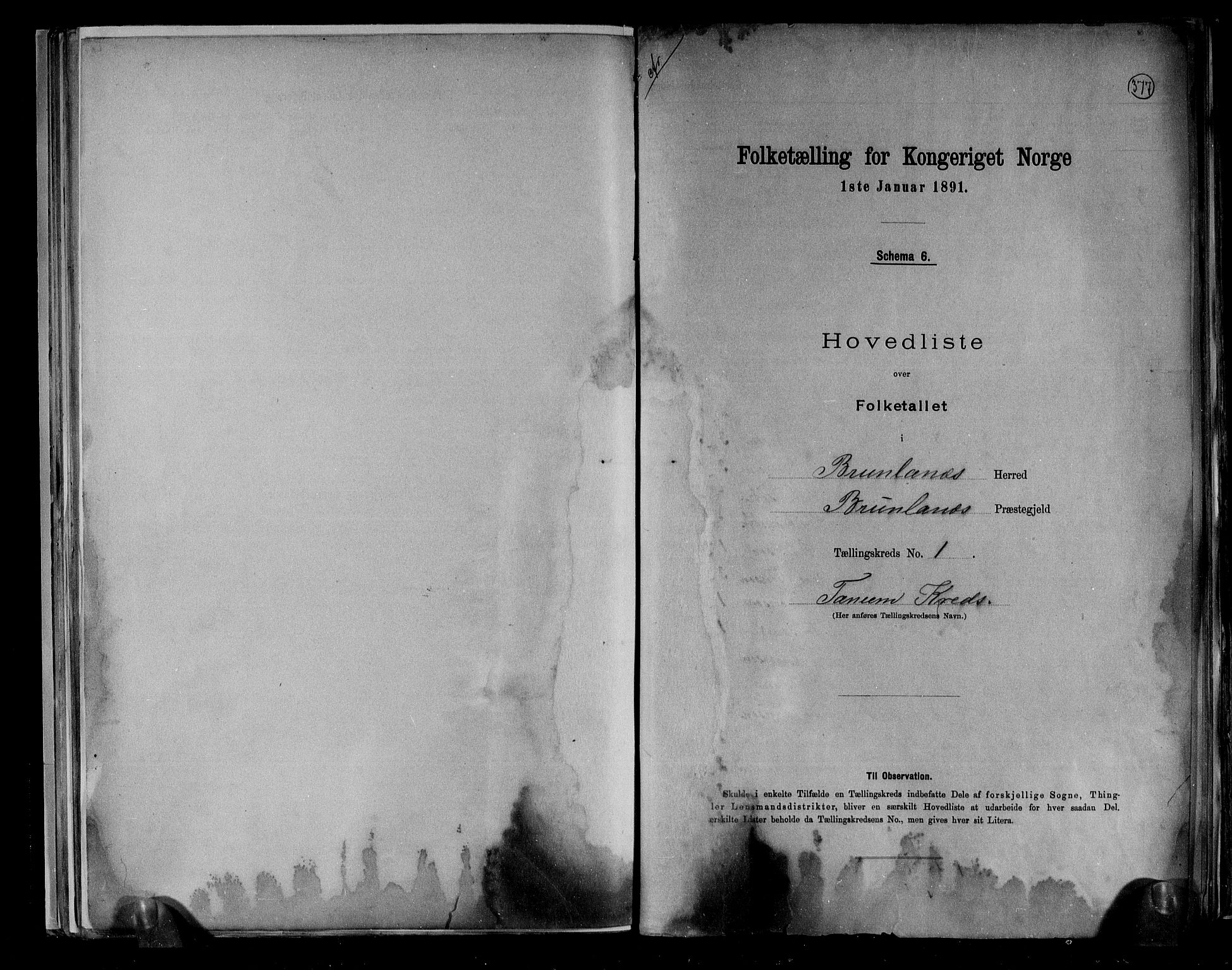 RA, 1891 census for 0726 Brunlanes, 1891, p. 4