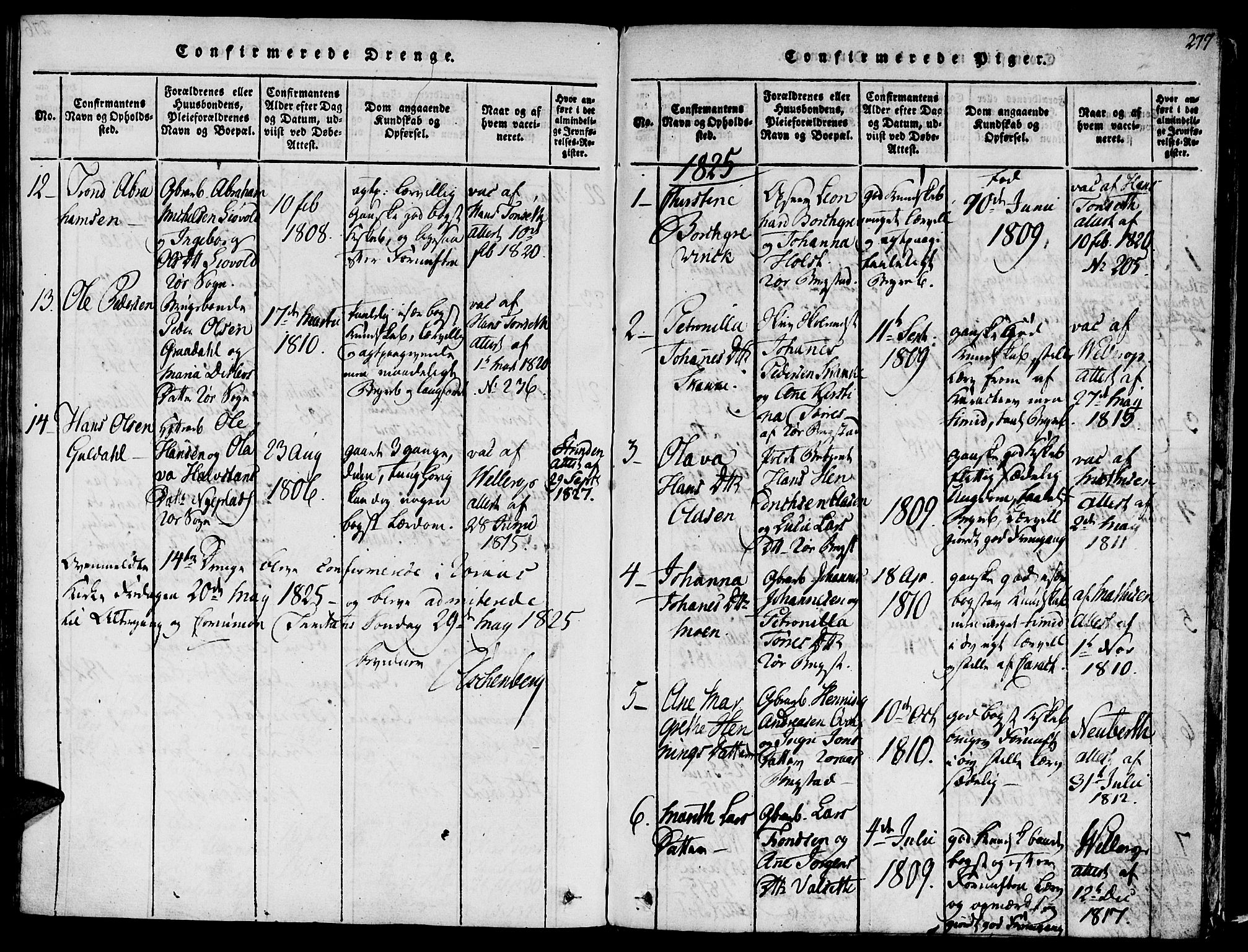 Ministerialprotokoller, klokkerbøker og fødselsregistre - Sør-Trøndelag, SAT/A-1456/681/L0929: Parish register (official) no. 681A07, 1817-1828, p. 277