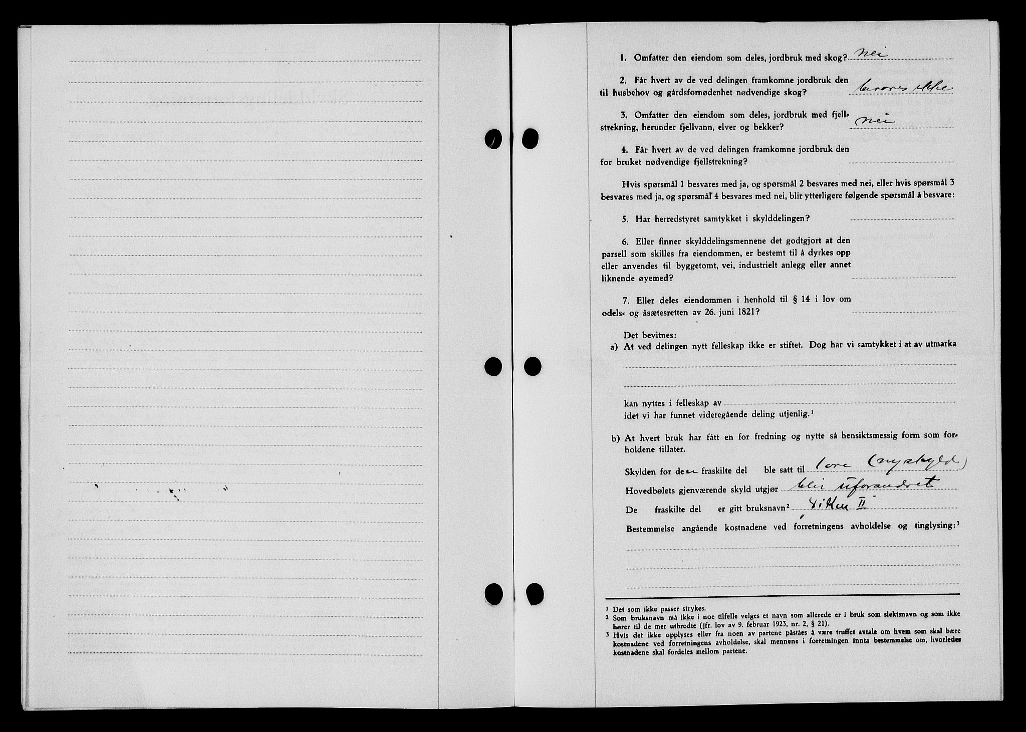 Flekkefjord sorenskriveri, SAK/1221-0001/G/Gb/Gba/L0059: Mortgage book no. A-7, 1944-1945, Diary no: : 411/1944