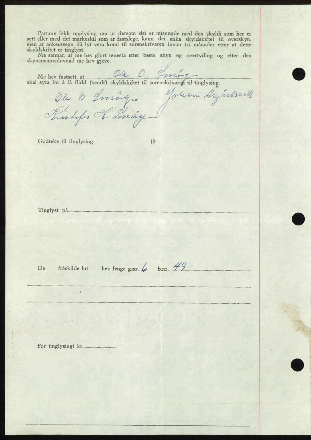 Romsdal sorenskriveri, AV/SAT-A-4149/1/2/2C: Mortgage book no. A27, 1948-1948, Diary no: : 2415/1948