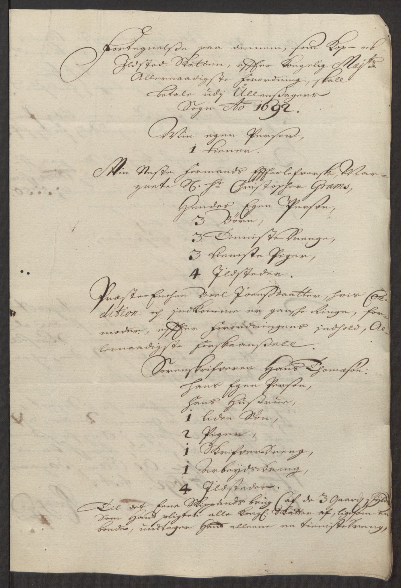 Rentekammeret inntil 1814, Reviderte regnskaper, Fogderegnskap, AV/RA-EA-4092/R12/L0704: Fogderegnskap Øvre Romerike, 1692, p. 268