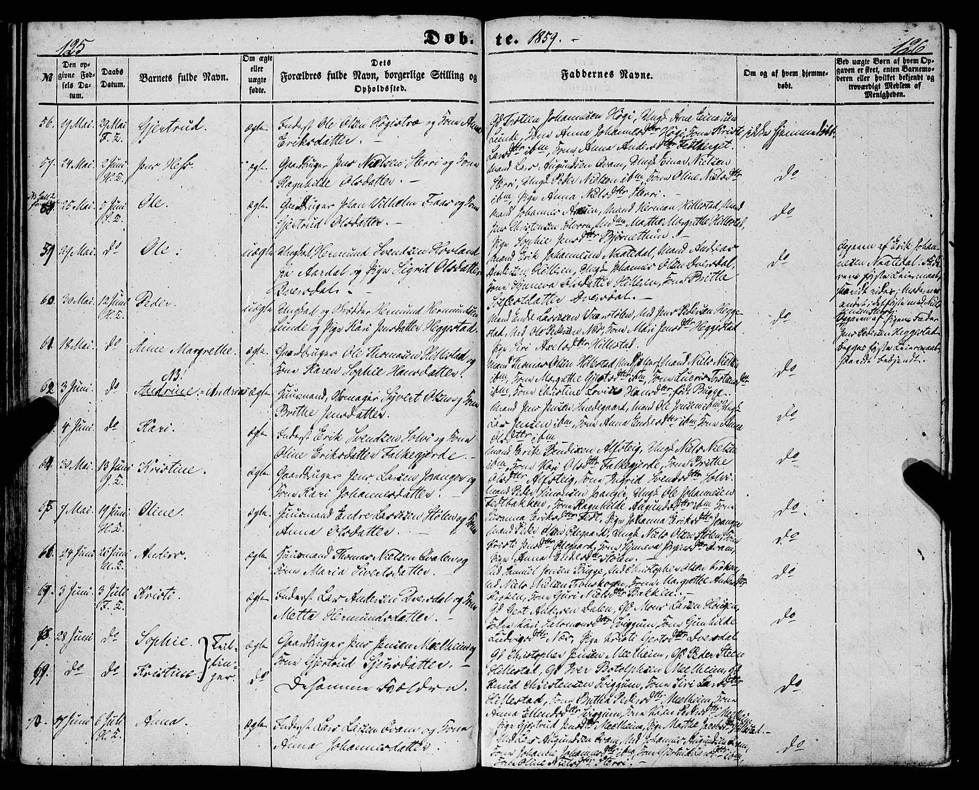 Hafslo sokneprestembete, SAB/A-80301/H/Haa/Haaa/L0009: Parish register (official) no. A 9, 1852-1873, p. 125-126