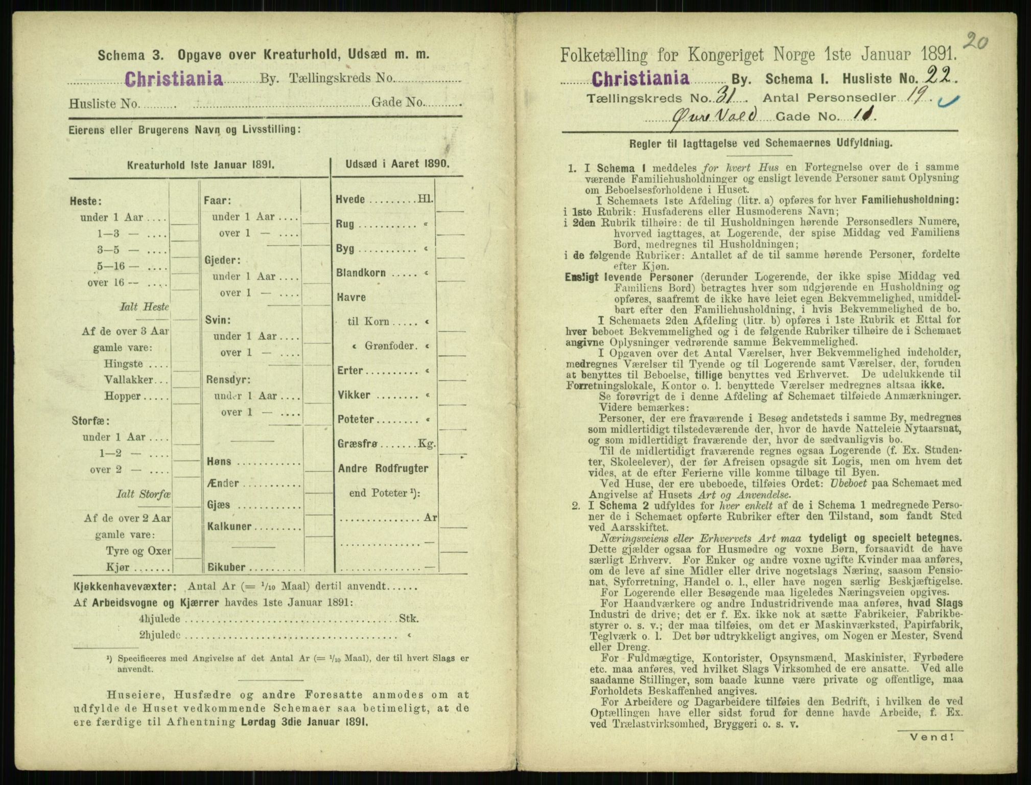 RA, 1891 census for 0301 Kristiania, 1891, p. 15892