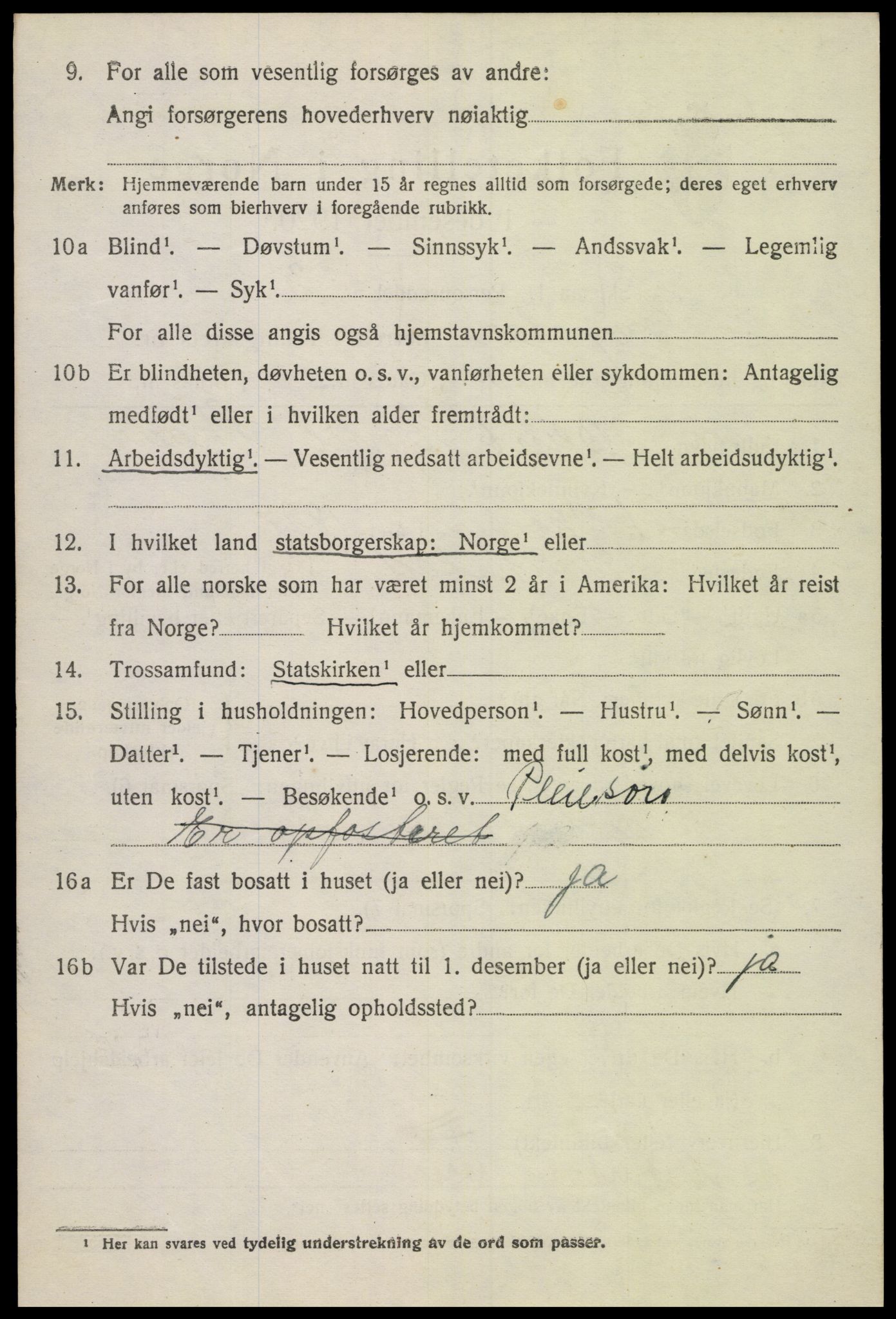 SAK, 1920 census for Greipstad, 1920, p. 1529