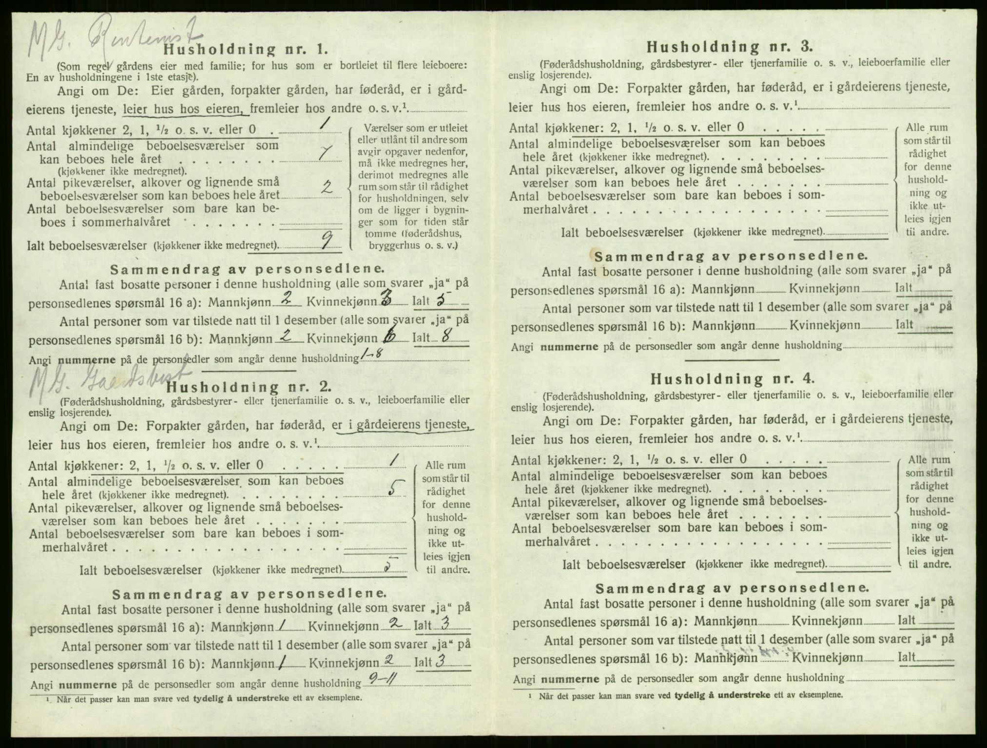 SAKO, 1920 census for Botne, 1920, p. 858