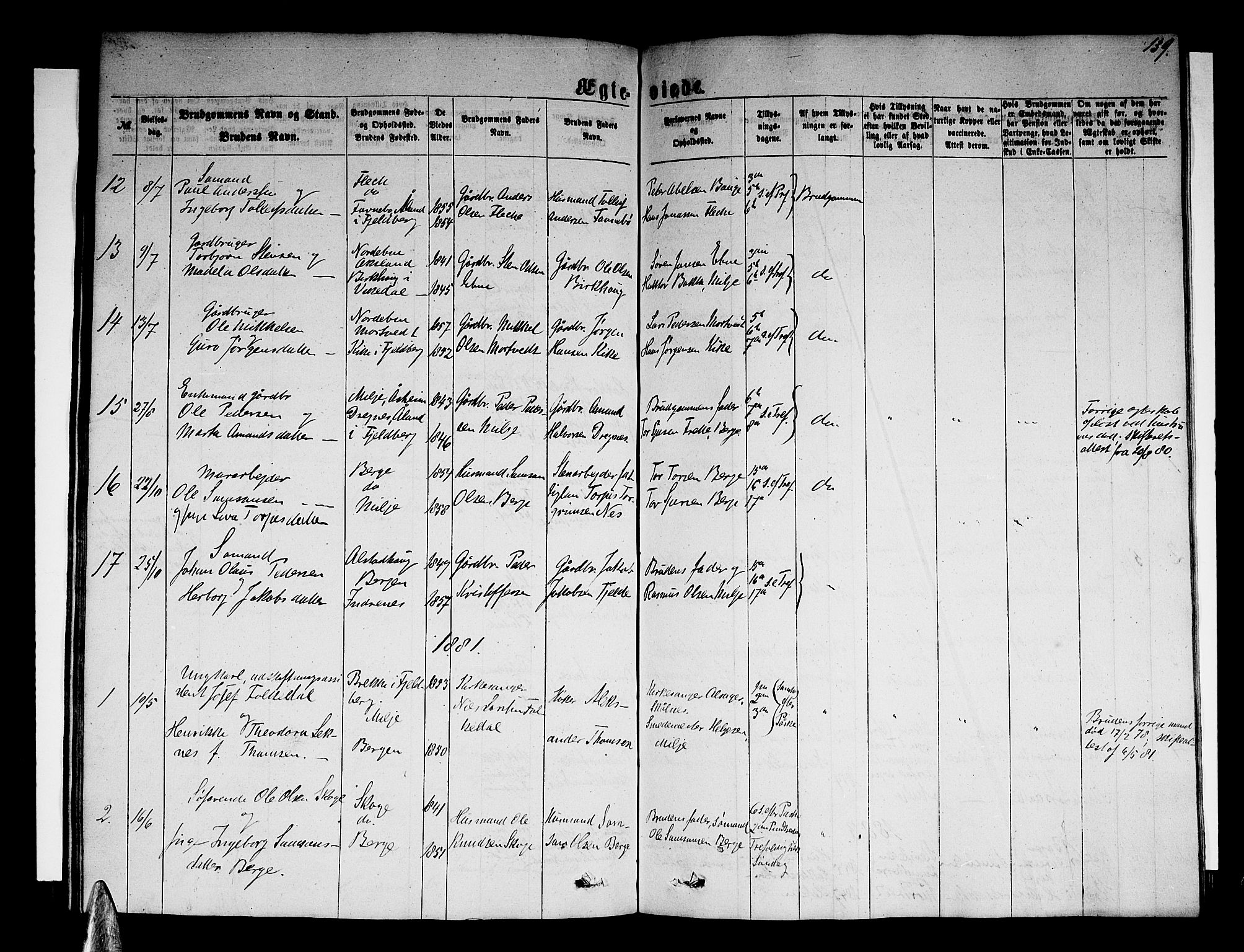 Skånevik sokneprestembete, AV/SAB-A-77801/H/Hab: Parish register (copy) no. A 1, 1860-1887, p. 139