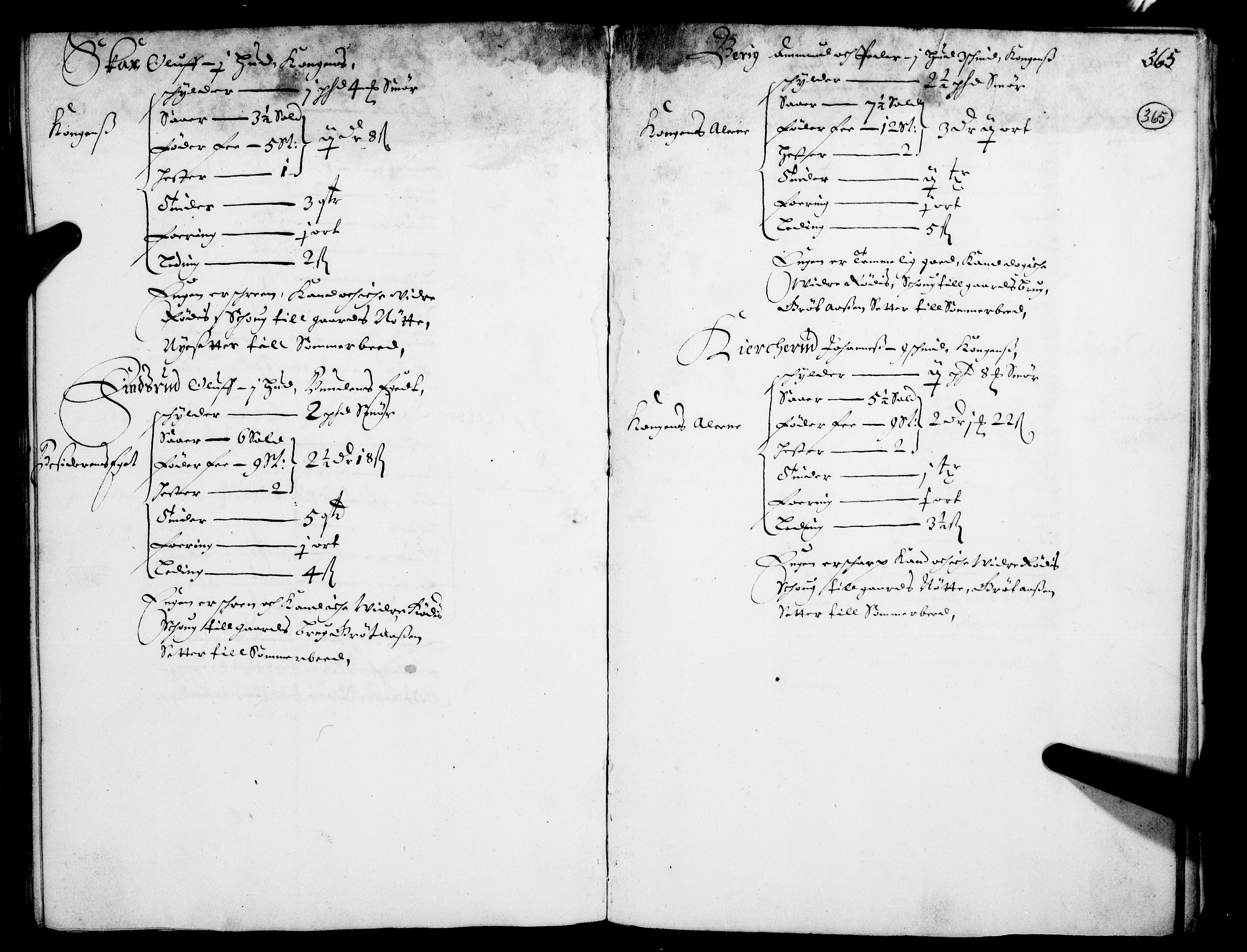 Rentekammeret inntil 1814, Realistisk ordnet avdeling, AV/RA-EA-4070/N/Nb/Nba/L0015: Gudbrandsdalen fogderi, 2. del, 1668, p. 364b-365a