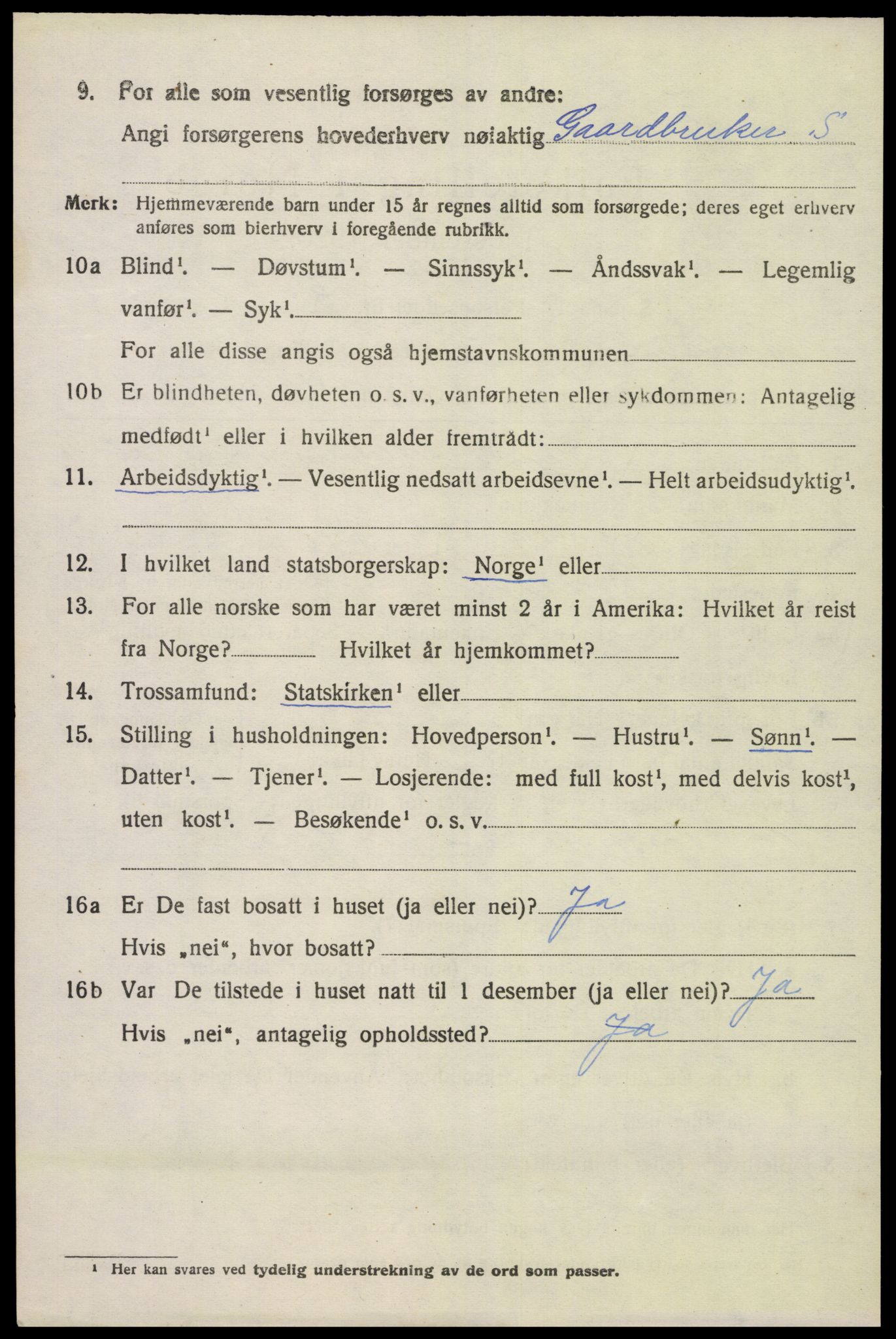 SAK, 1920 census for Froland, 1920, p. 4580