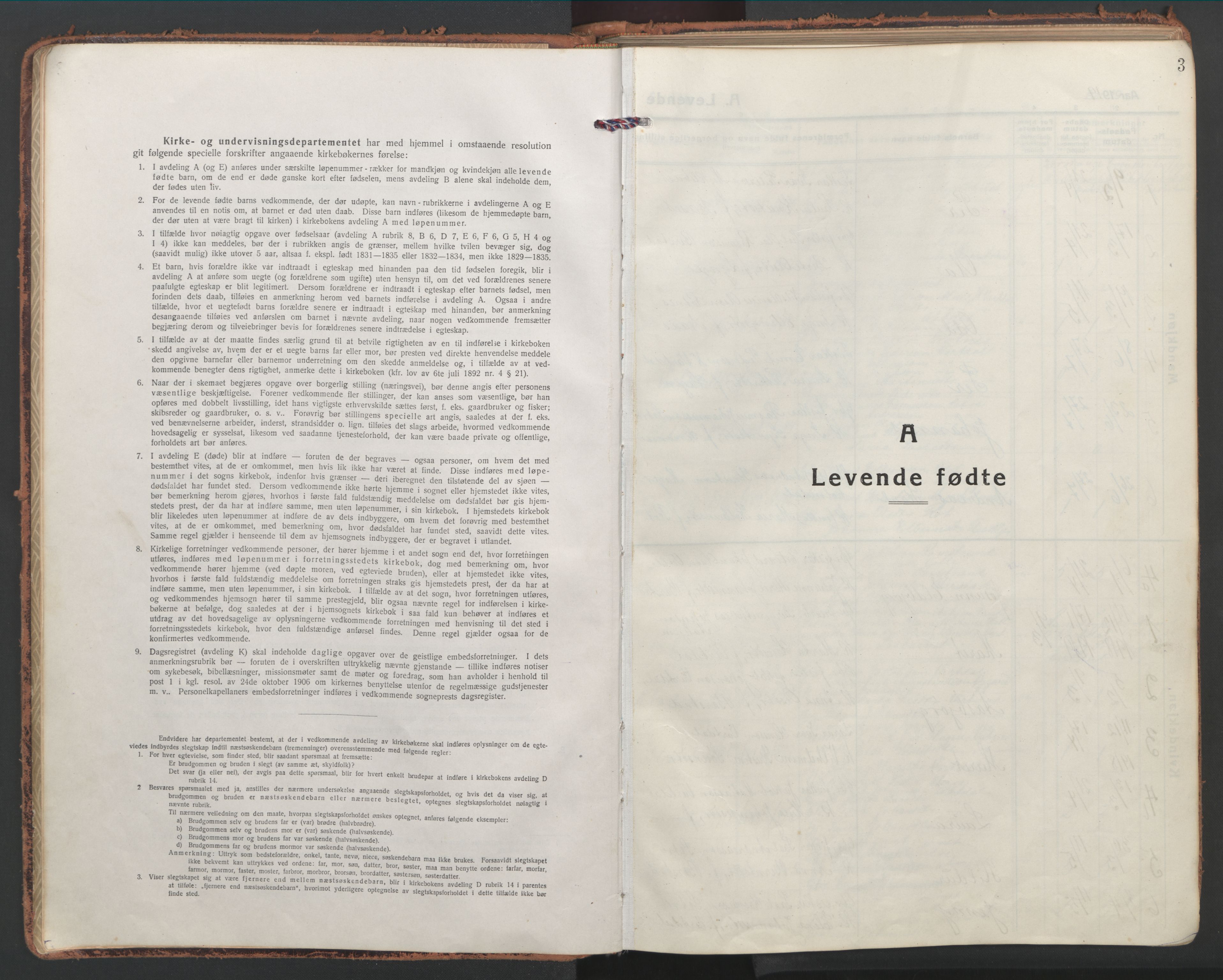 Ministerialprotokoller, klokkerbøker og fødselsregistre - Møre og Romsdal, SAT/A-1454/514/L0202: Parish register (copy) no. 514C02, 1916-1944, p. 3