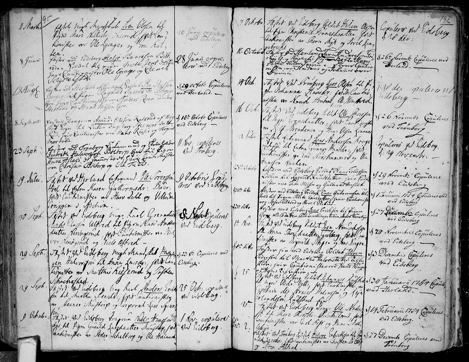 Eidsberg prestekontor Kirkebøker, AV/SAO-A-10905/F/Fa/L0003: Parish register (official) no.  I 3, 1742-1758, p. 195-196