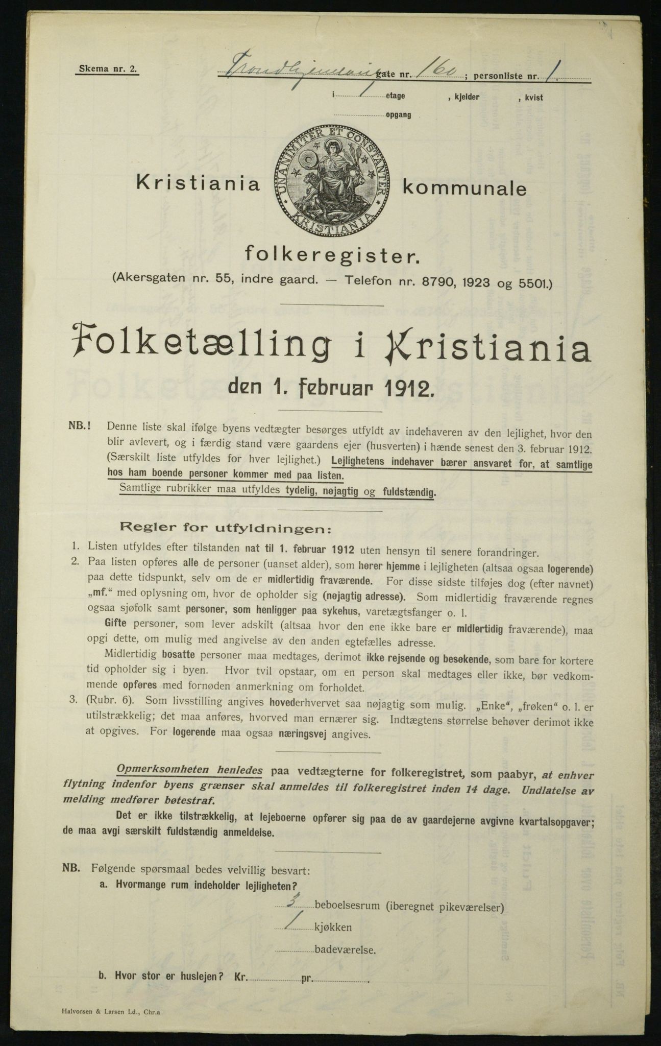 OBA, Municipal Census 1912 for Kristiania, 1912, p. 117357