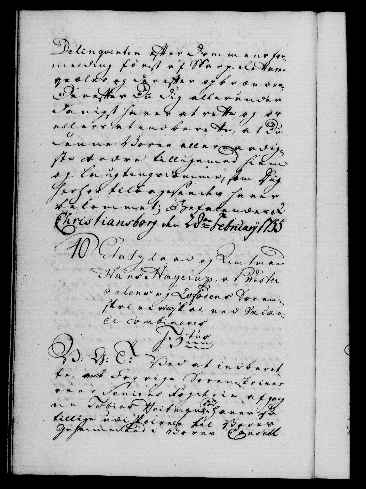 Danske Kanselli 1572-1799, AV/RA-EA-3023/F/Fc/Fca/Fcab/L0035: Norske tegnelser, 1755-1756, p. 54b