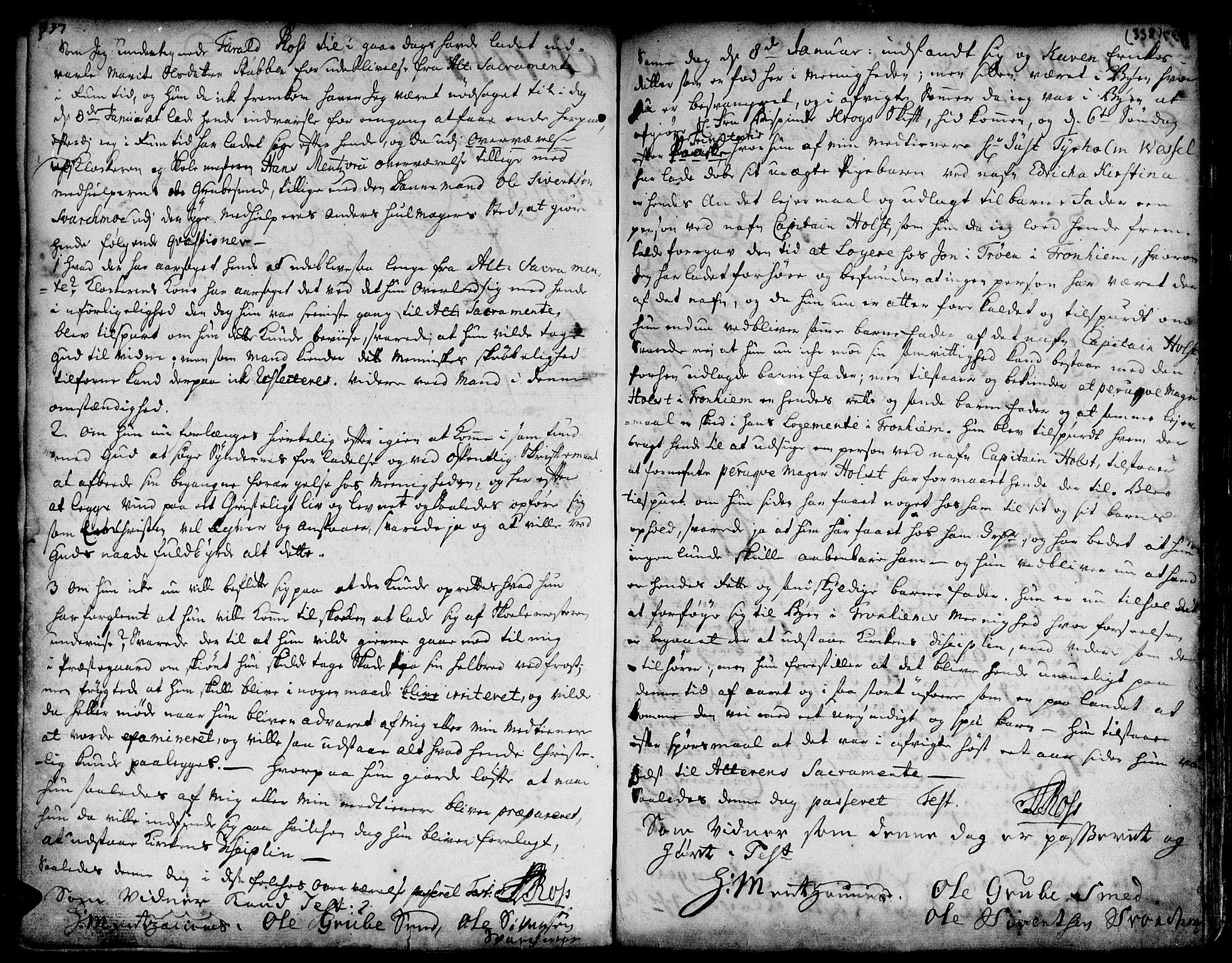 Ministerialprotokoller, klokkerbøker og fødselsregistre - Sør-Trøndelag, SAT/A-1456/671/L0839: Parish register (official) no. 671A01, 1730-1755, p. 337-338