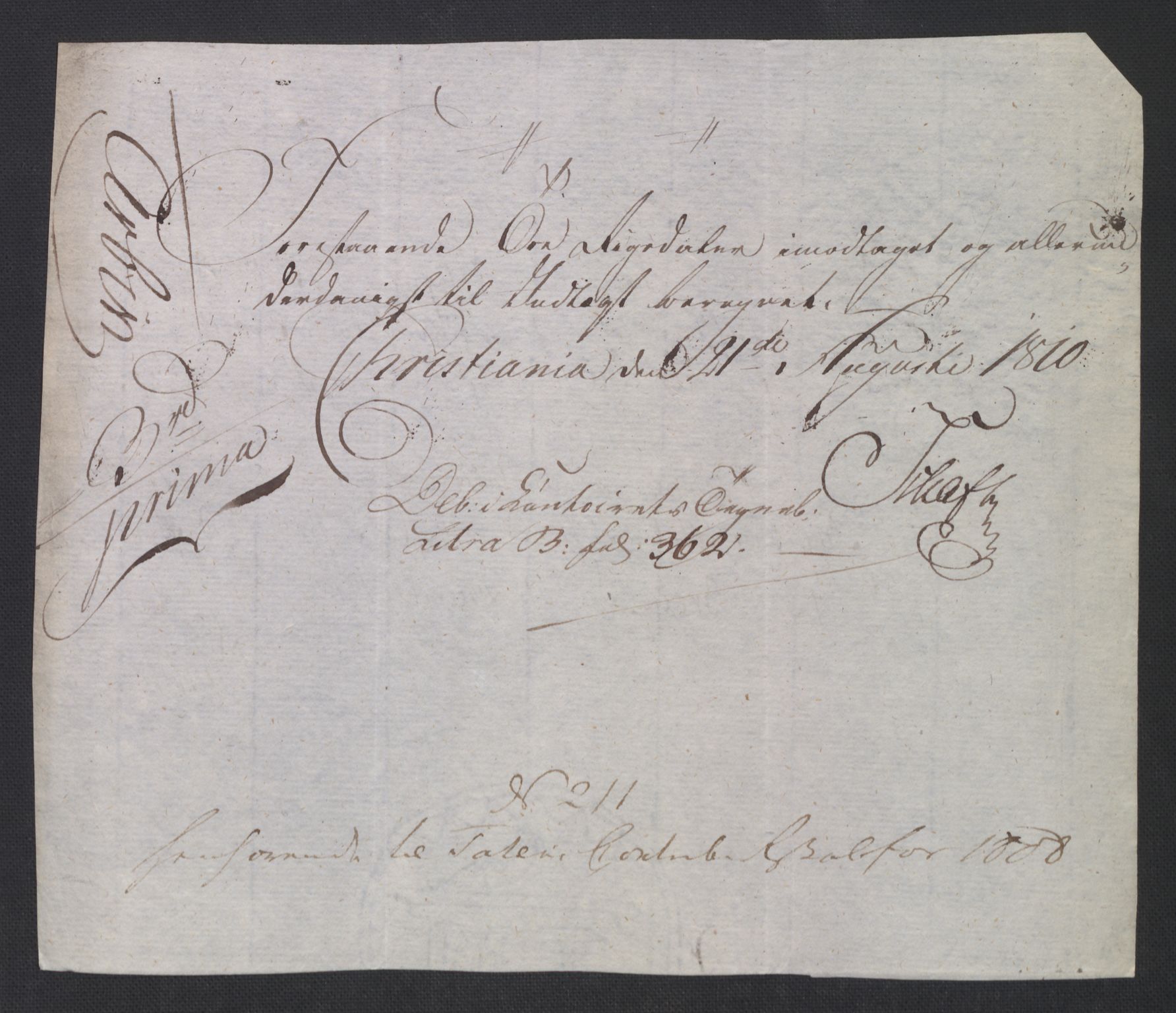 Rentekammeret inntil 1814, Reviderte regnskaper, Fogderegnskap, AV/RA-EA-4092/R19/L1396: Fogderegnskap Toten, Hadeland og Vardal, 1808, p. 691