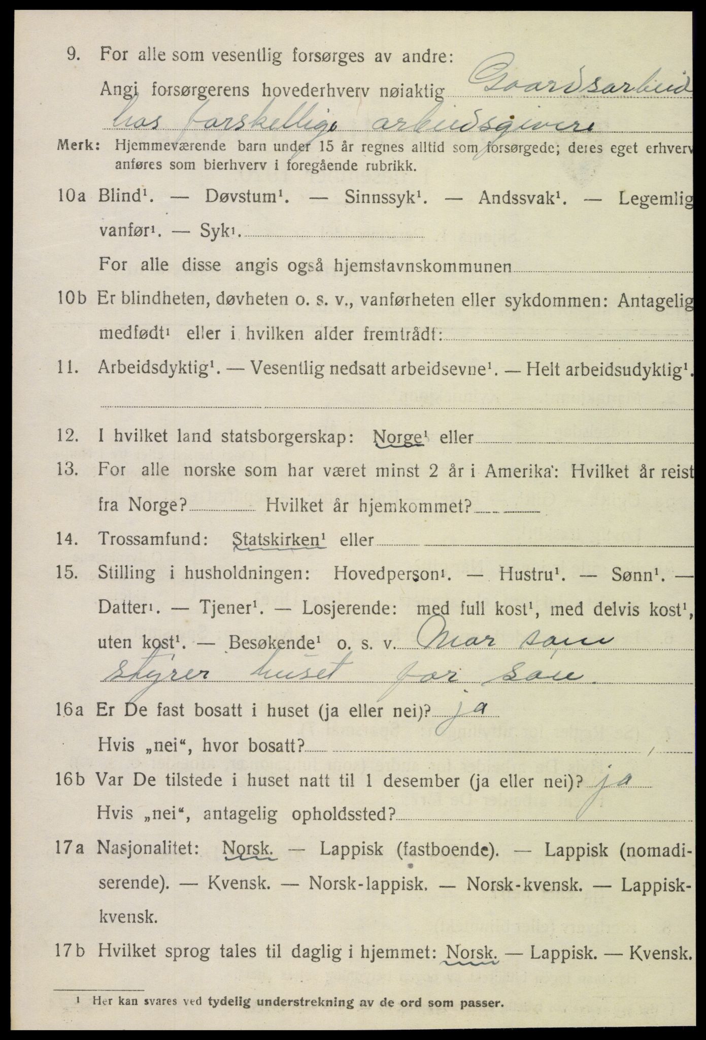 SAT, 1920 census for Inderøy, 1920, p. 4182