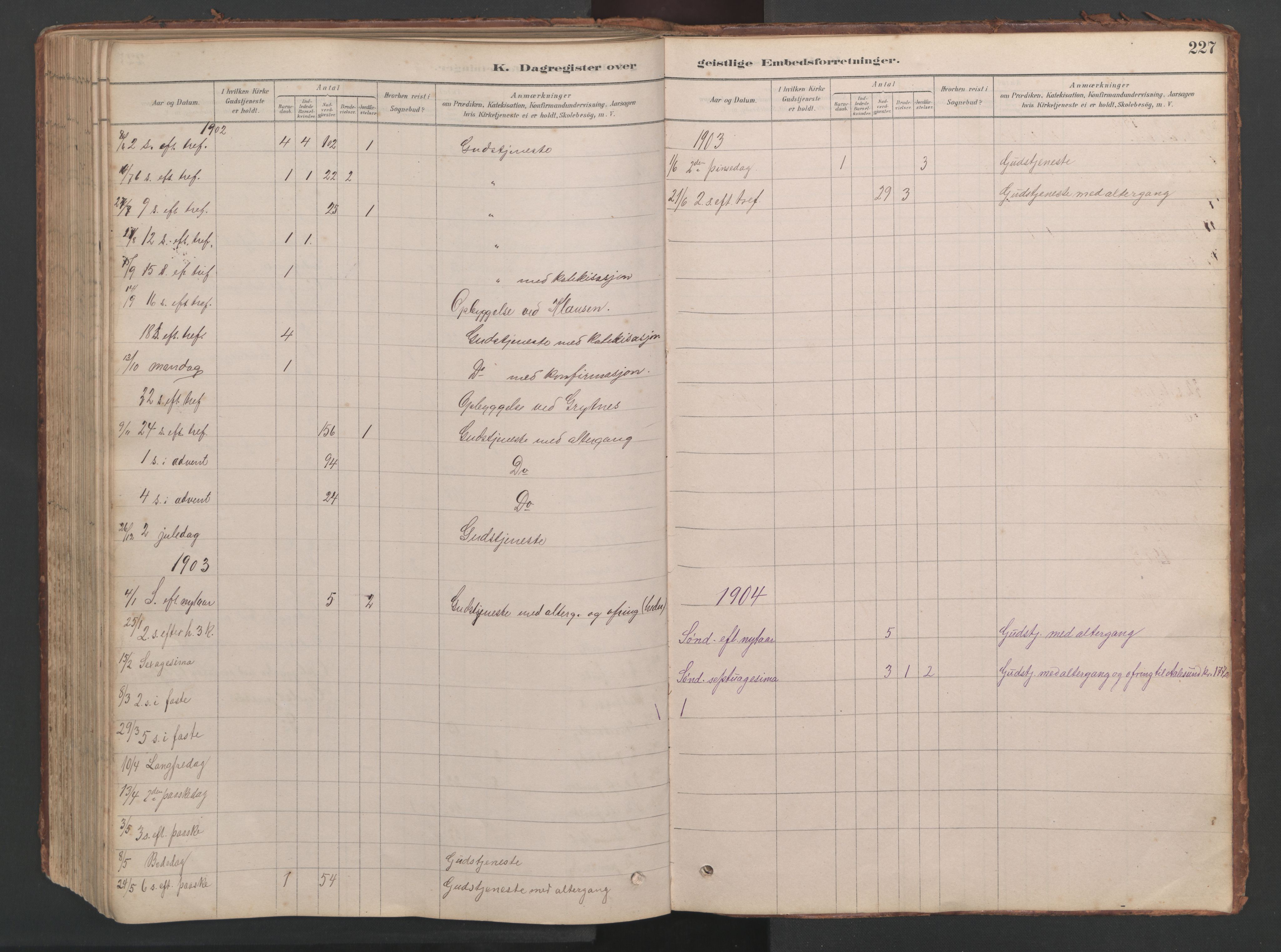 Ministerialprotokoller, klokkerbøker og fødselsregistre - Møre og Romsdal, SAT/A-1454/514/L0201: Parish register (copy) no. 514C01, 1878-1919, p. 227