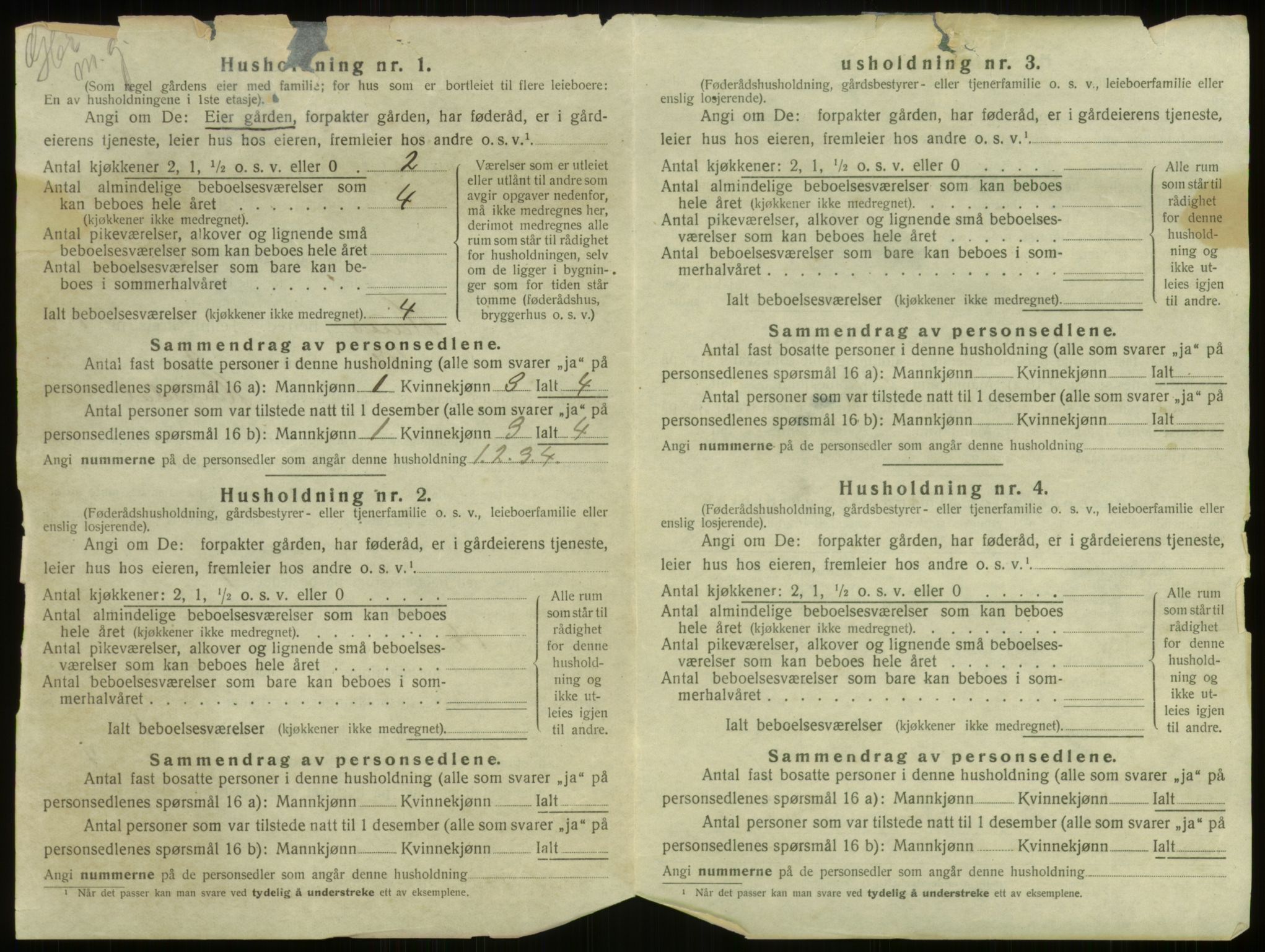 SAB, 1920 census for Haus, 1920, p. 66