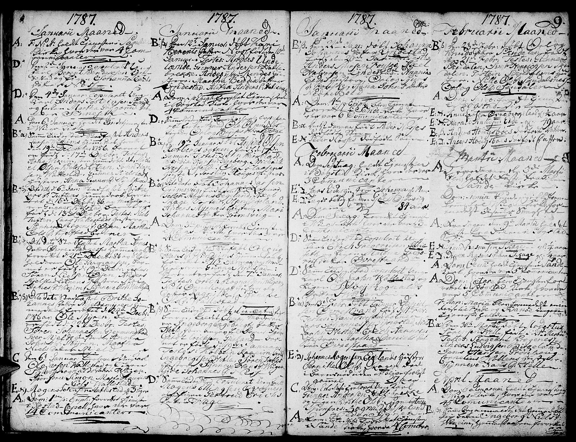 Gaular sokneprestembete, AV/SAB-A-80001/H/Haa: Parish register (official) no. A 2, 1785-1821, p. 9