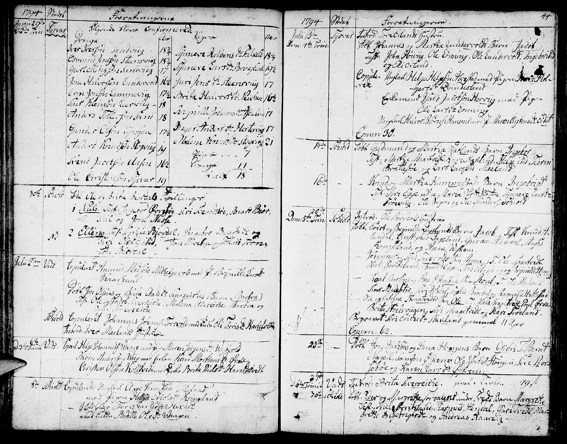 Skjold sokneprestkontor, AV/SAST-A-101847/H/Ha/Haa/L0002: Parish register (official) no. A 2, 1786-1815, p. 44