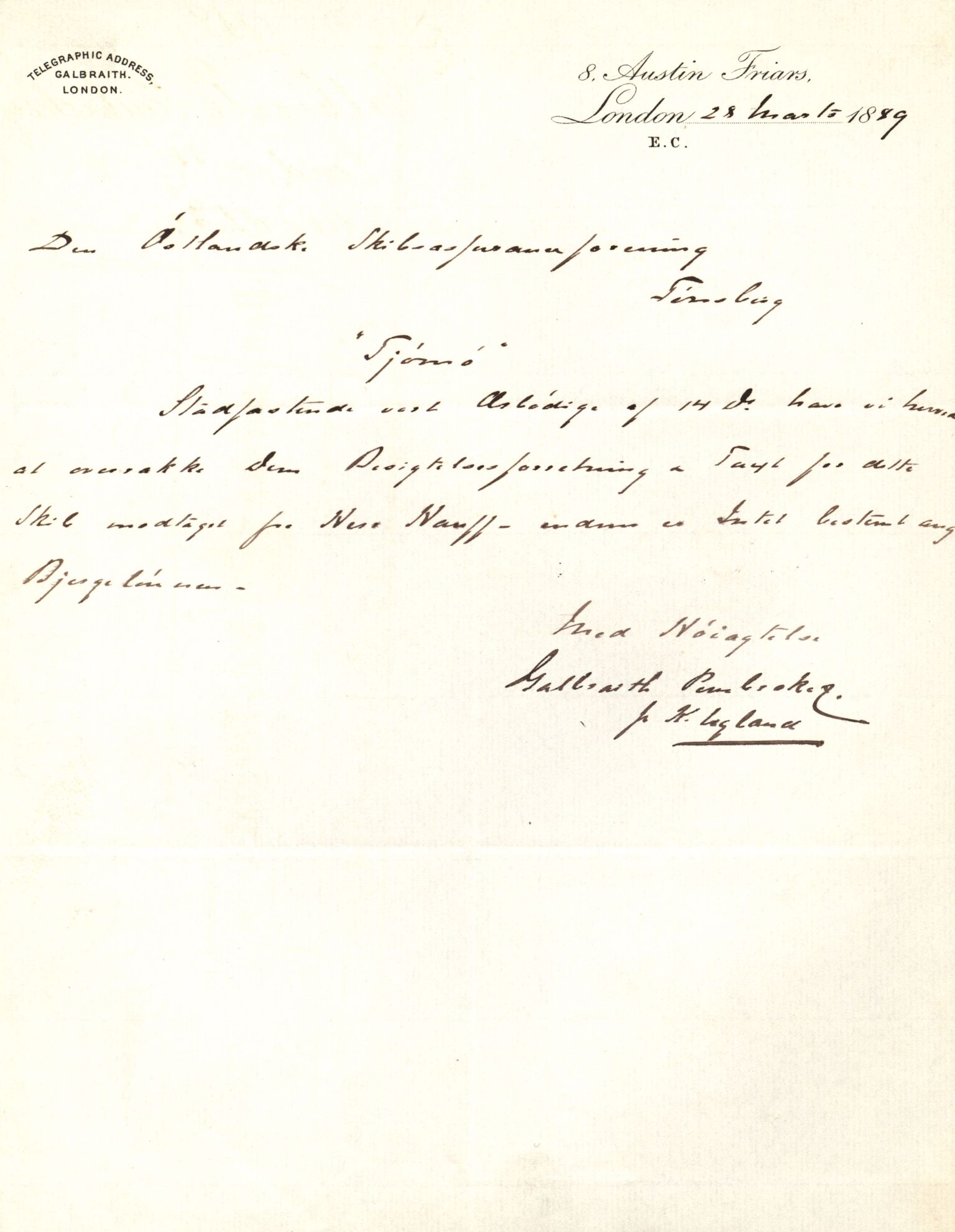 Pa 63 - Østlandske skibsassuranceforening, VEMU/A-1079/G/Ga/L0023/0008: Havaridokumenter / Immanuel, Wilhelm, Tobine, Diaz, Esmeralda, Tjømø, 1889, p. 56