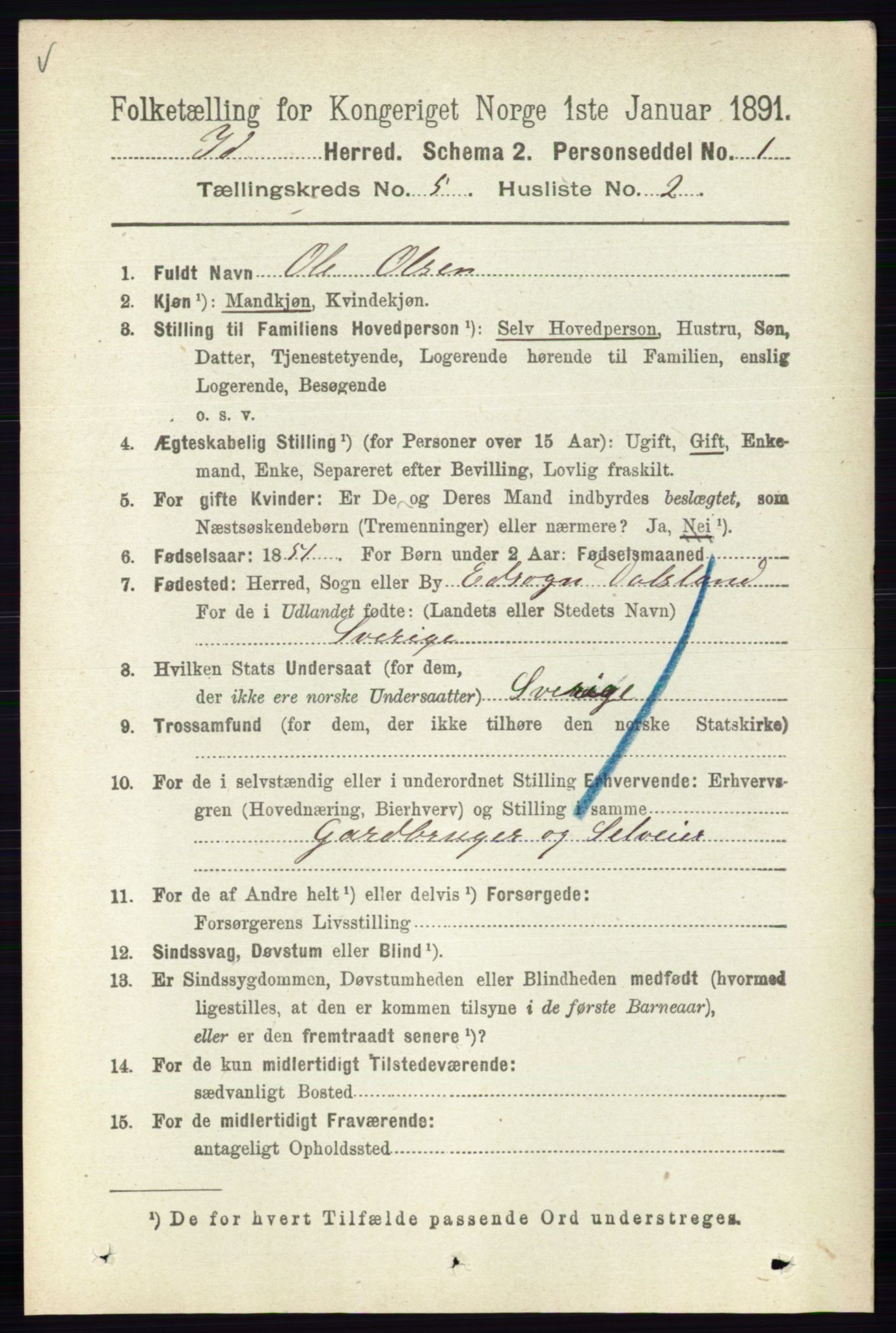 RA, 1891 census for 0117 Idd, 1891, p. 3231