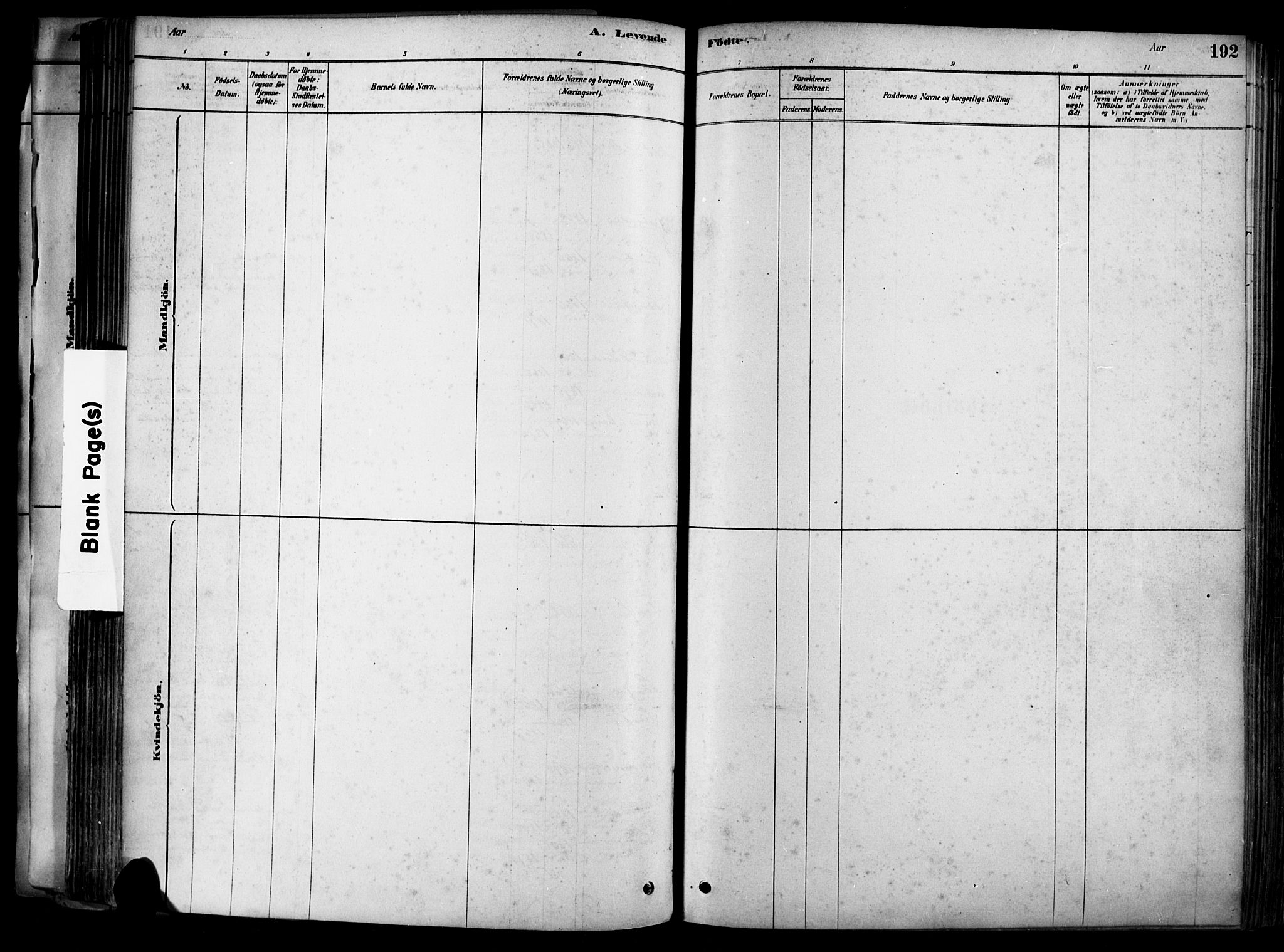 Heddal kirkebøker, SAKO/A-268/F/Fa/L0008: Parish register (official) no. I 8, 1878-1903, p. 192