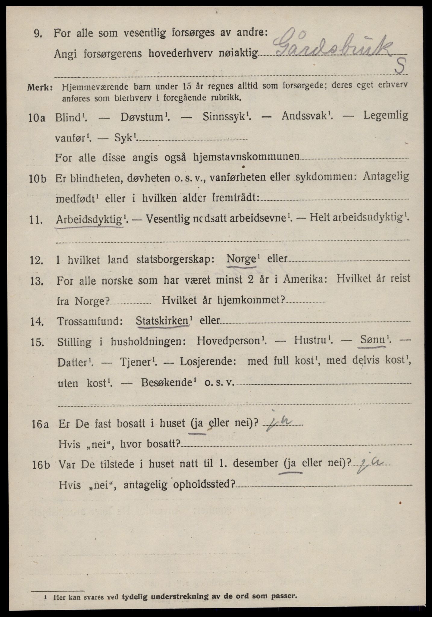 SAT, 1920 census for Ulstein, 1920, p. 4101