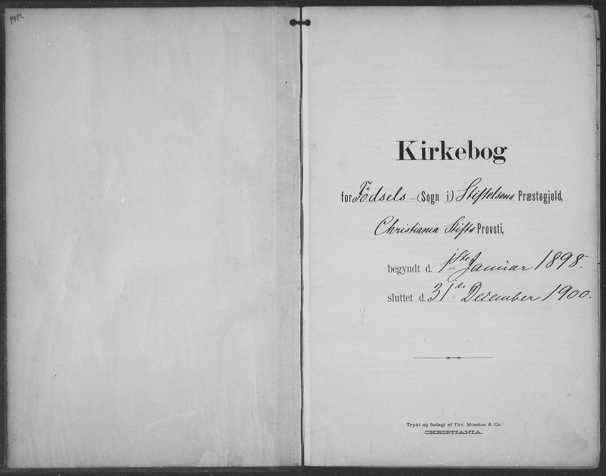 Rikshospitalet prestekontor Kirkebøker, SAO/A-10309b/F/L0011: Parish register (official) no. 11, 1898-1900