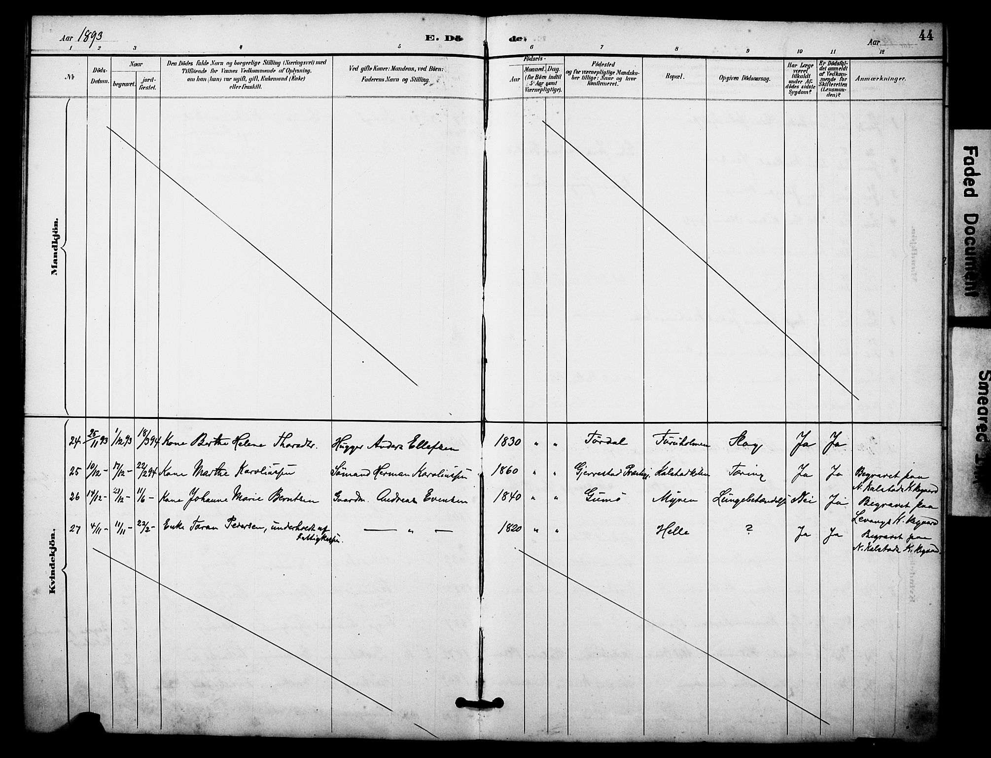 Skåtøy kirkebøker, SAKO/A-304/F/Fa/L0004: Parish register (official) no. I 4, 1884-1900, p. 44