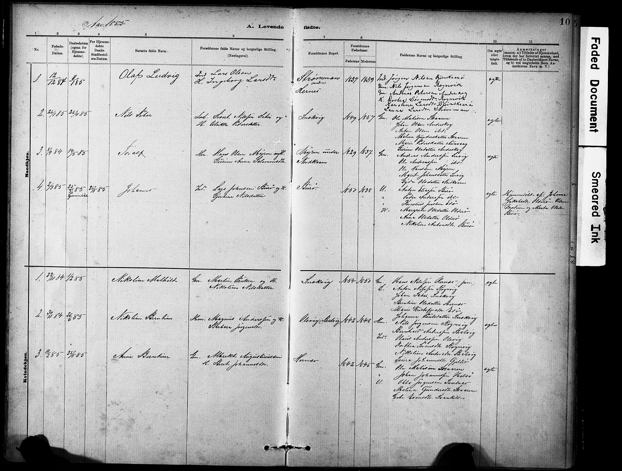Ministerialprotokoller, klokkerbøker og fødselsregistre - Sør-Trøndelag, SAT/A-1456/635/L0551: Parish register (official) no. 635A01, 1882-1899, p. 10