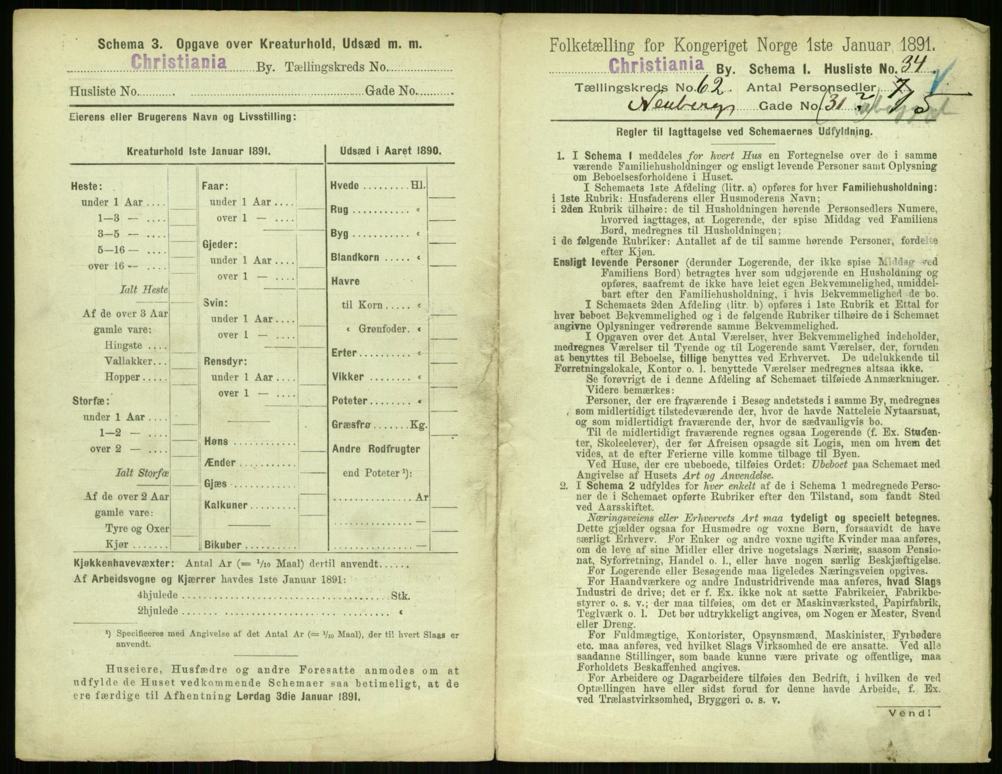 RA, 1891 census for 0301 Kristiania, 1891, p. 33056