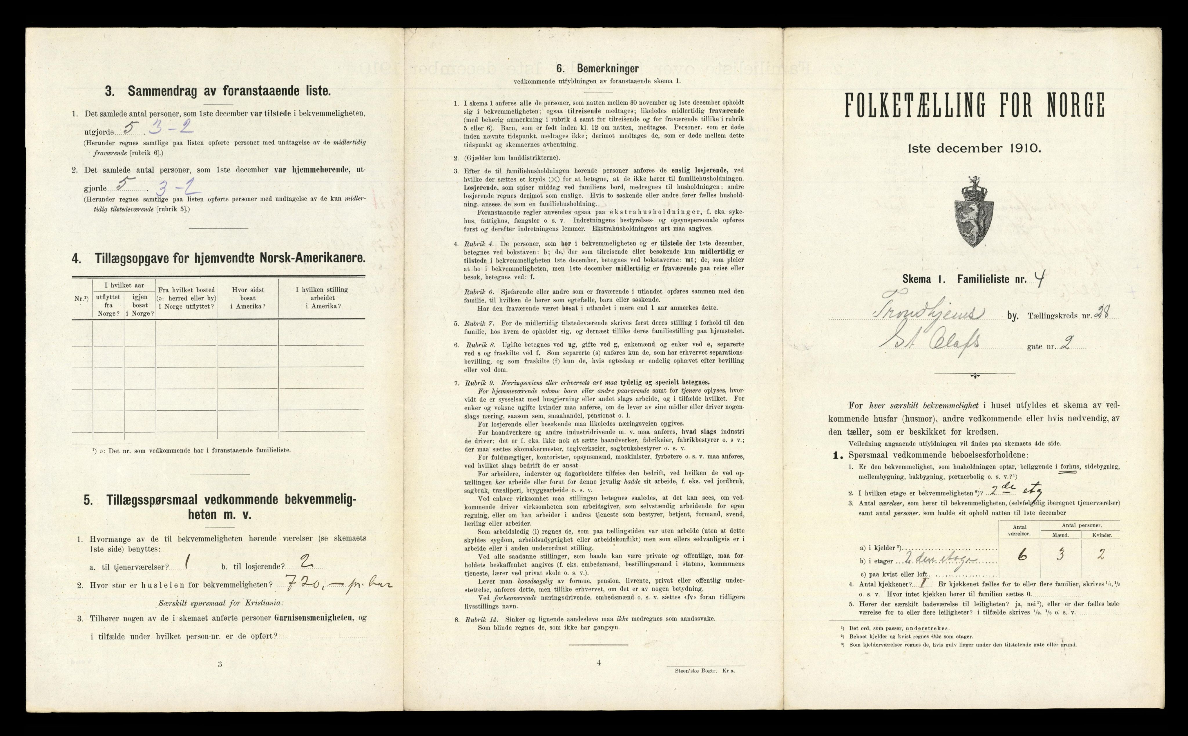 RA, 1910 census for Trondheim, 1910, p. 7683