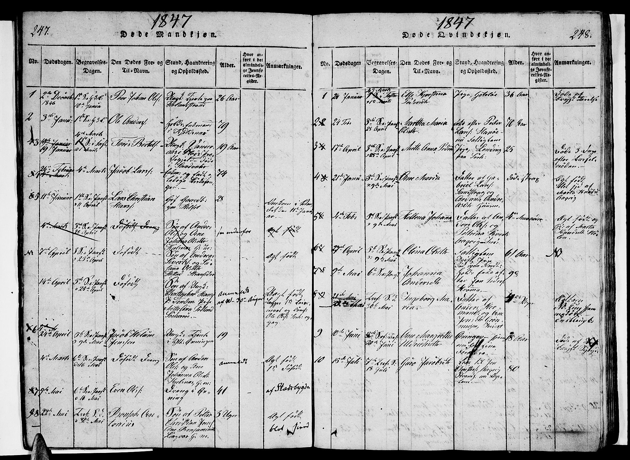 Ministerialprotokoller, klokkerbøker og fødselsregistre - Nordland, AV/SAT-A-1459/834/L0510: Parish register (copy) no. 834C01, 1820-1847, p. 247-248