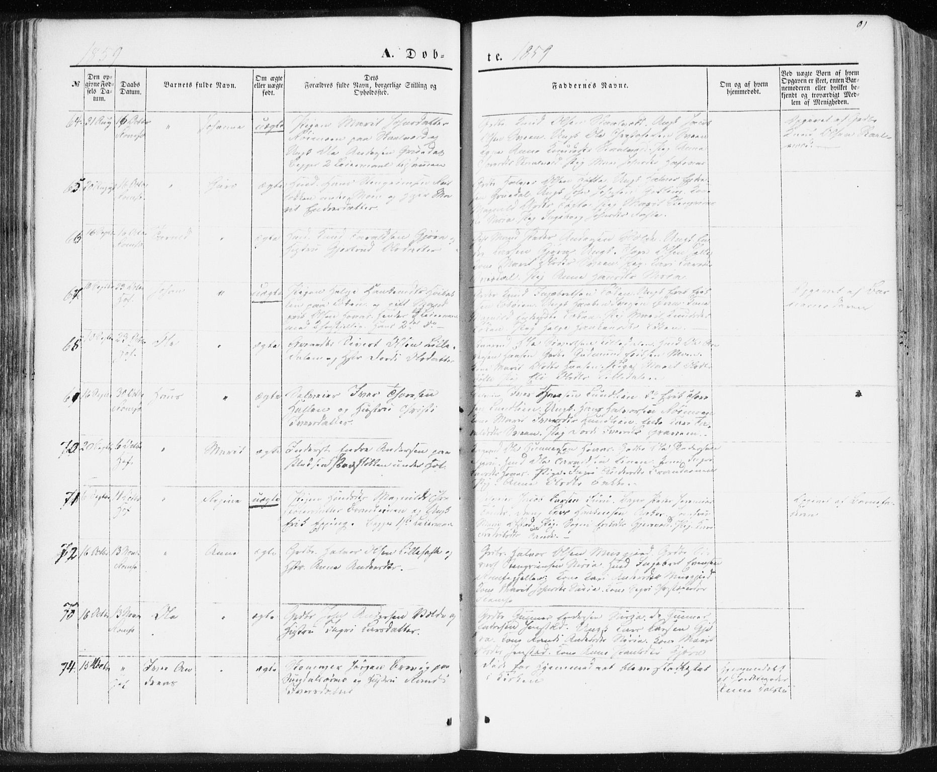 Ministerialprotokoller, klokkerbøker og fødselsregistre - Møre og Romsdal, AV/SAT-A-1454/590/L1013: Parish register (official) no. 590A05, 1847-1877, p. 91